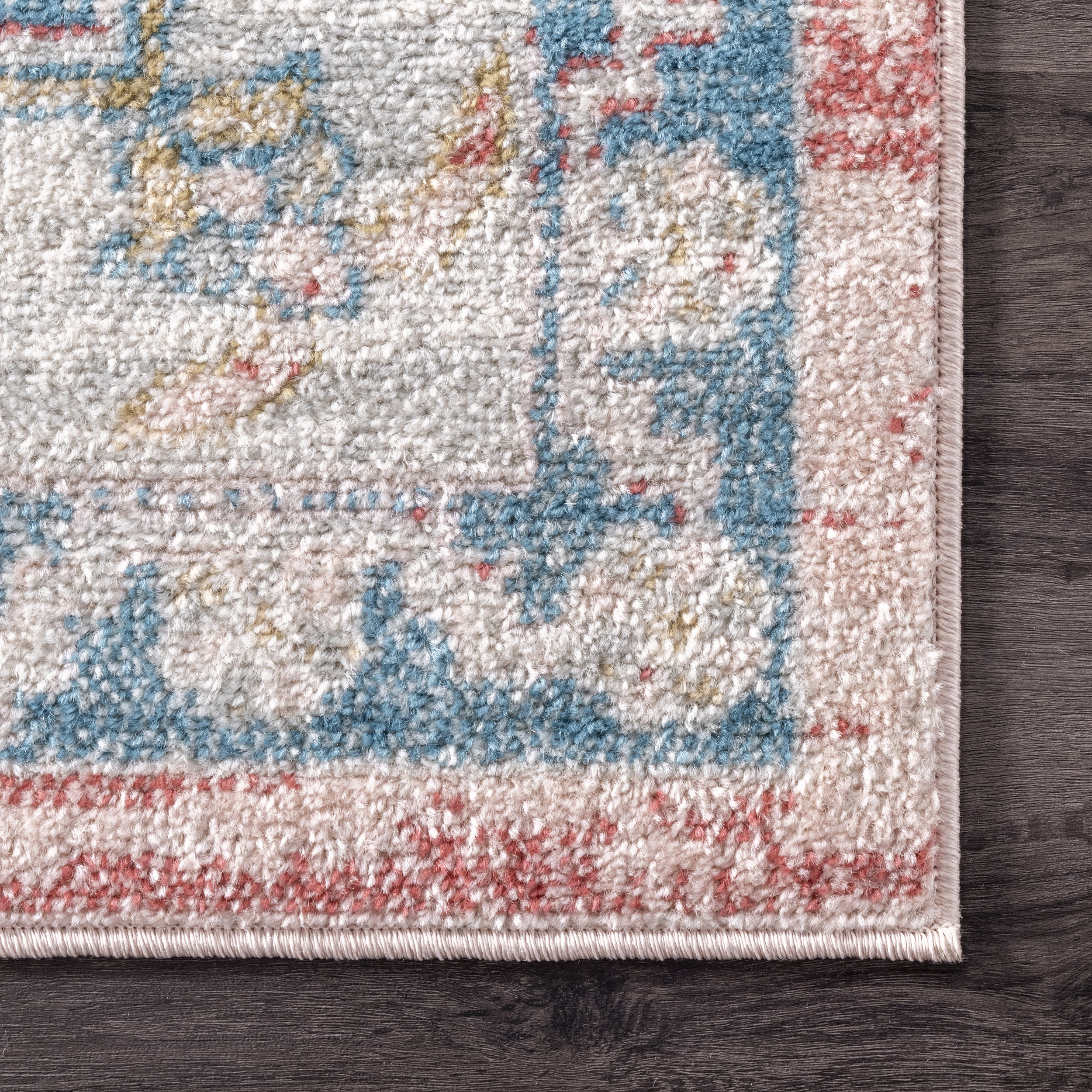 Faded Diamond Rug | Light Pink - Image 3