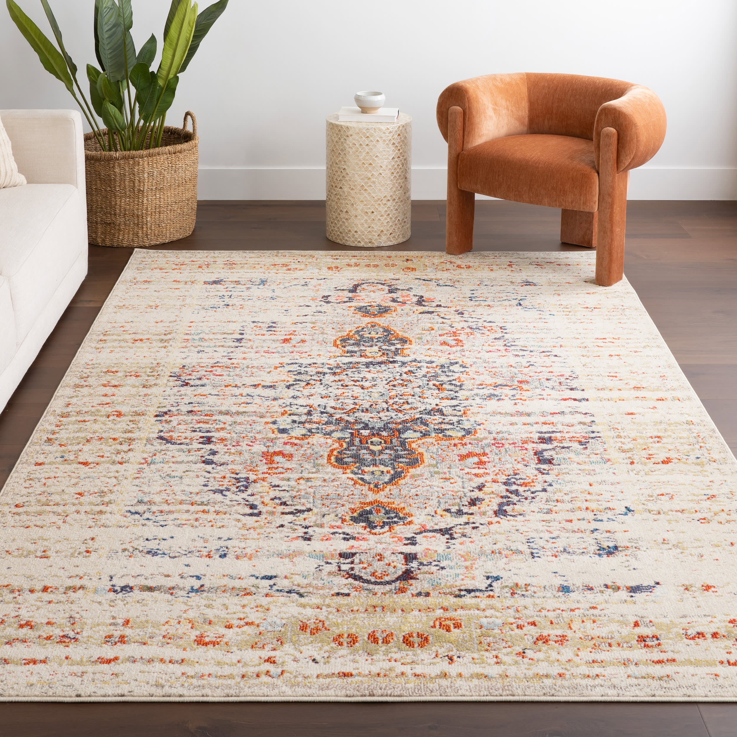 Faded Gothic Medallion Rug | Sand - Image 5