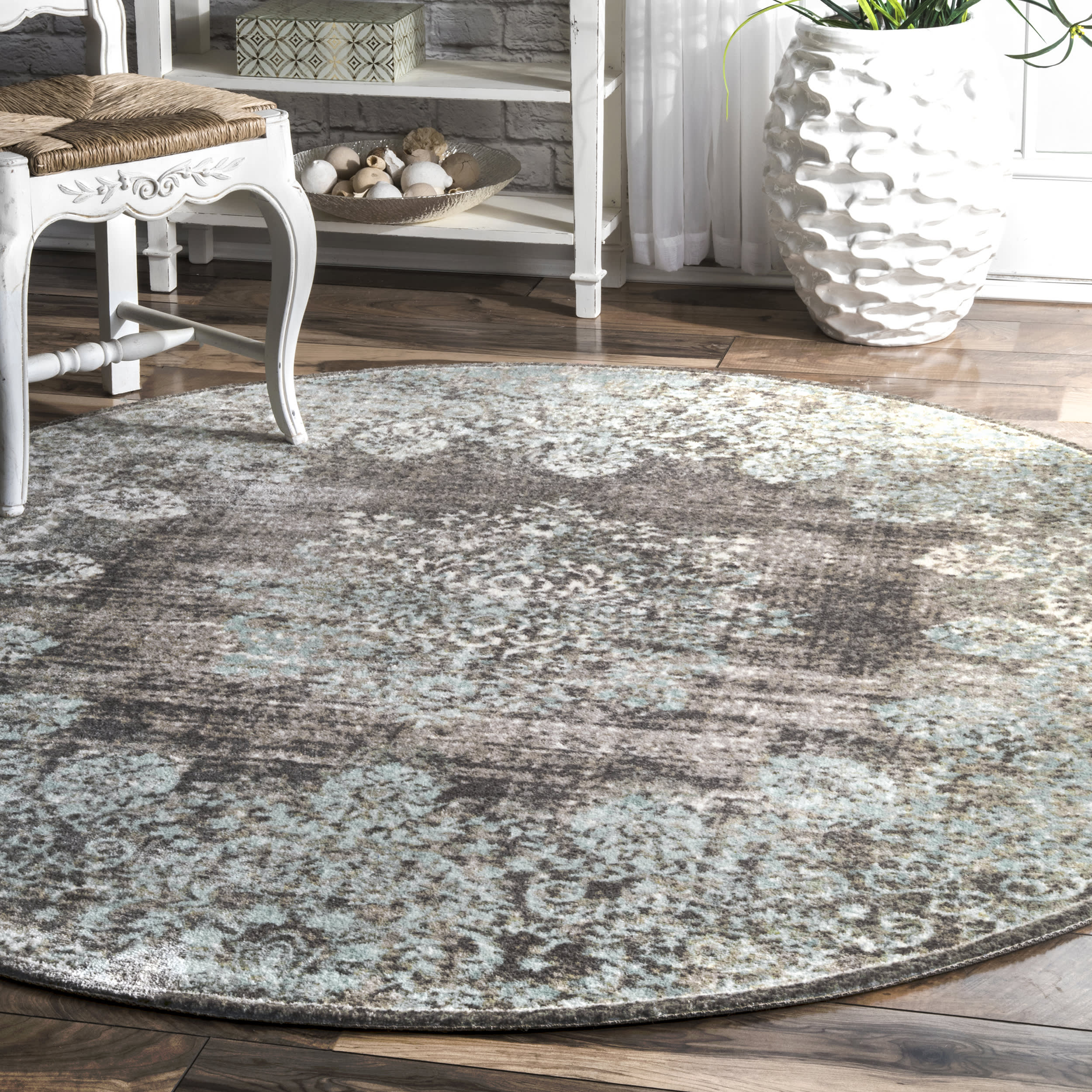 Faded Lace Rug | Teal - Image 2