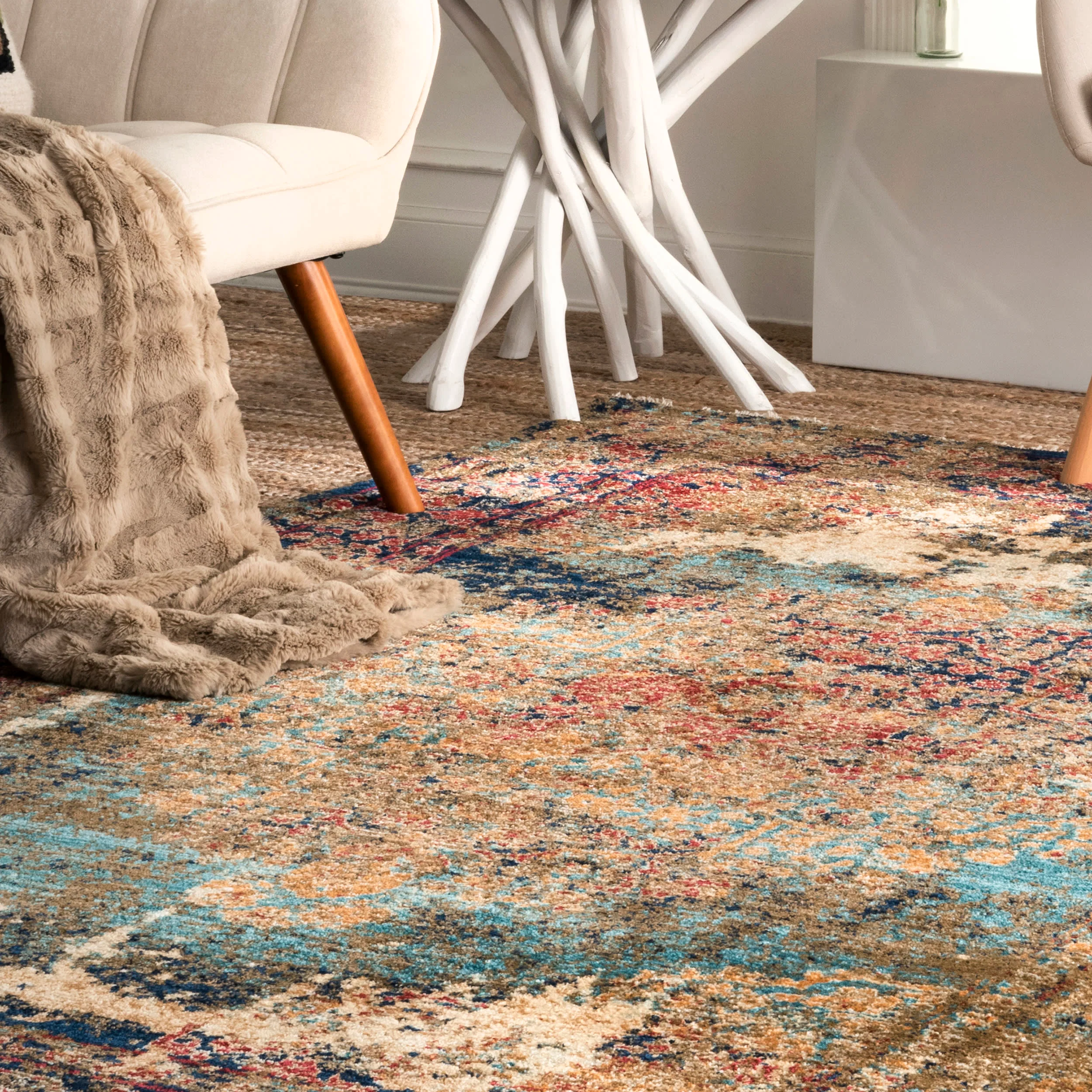 Faded Medallion Rug | Multicolor - Image 4