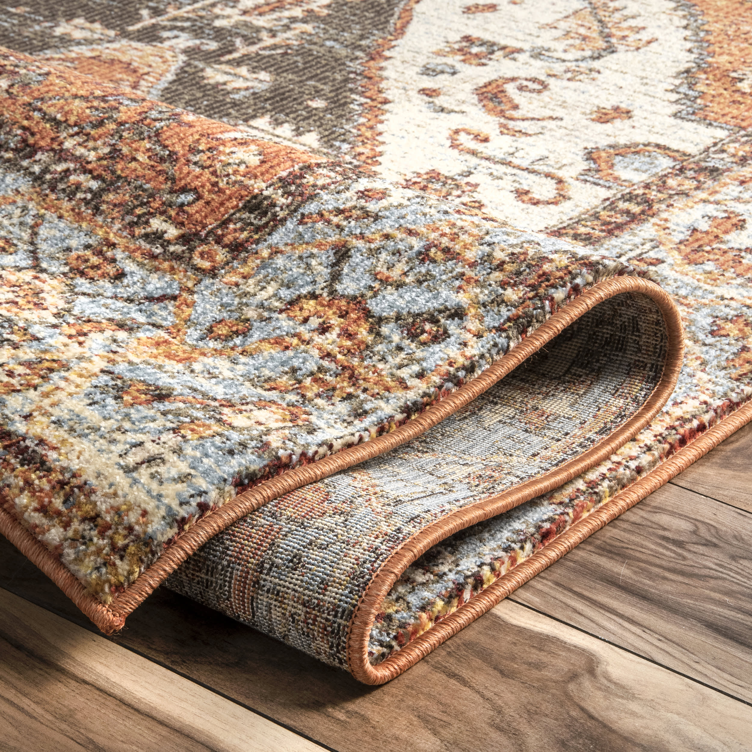 Faded Medallion Rug | Orange - Image 5