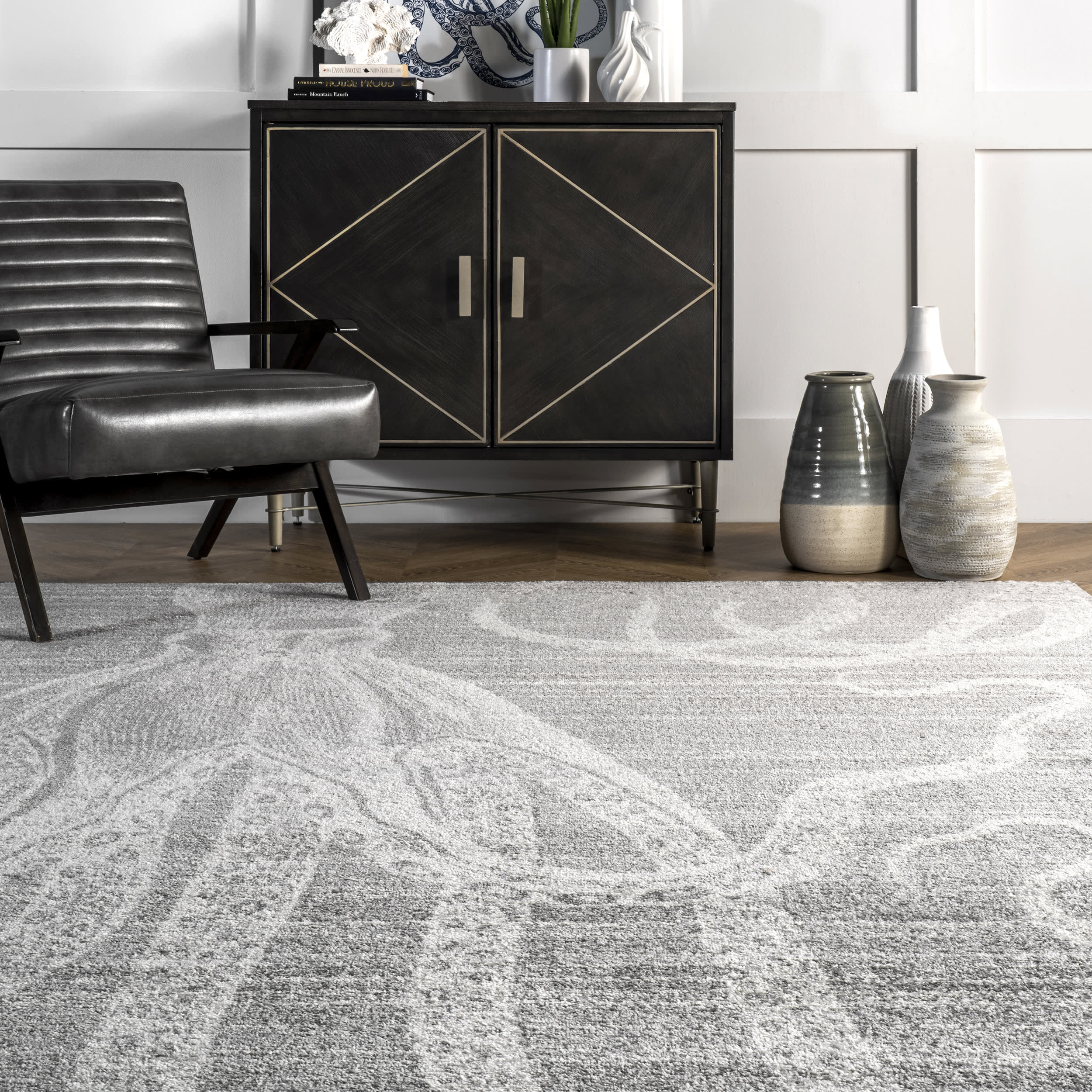 Faded Octopus Rug | Grey - Image 4