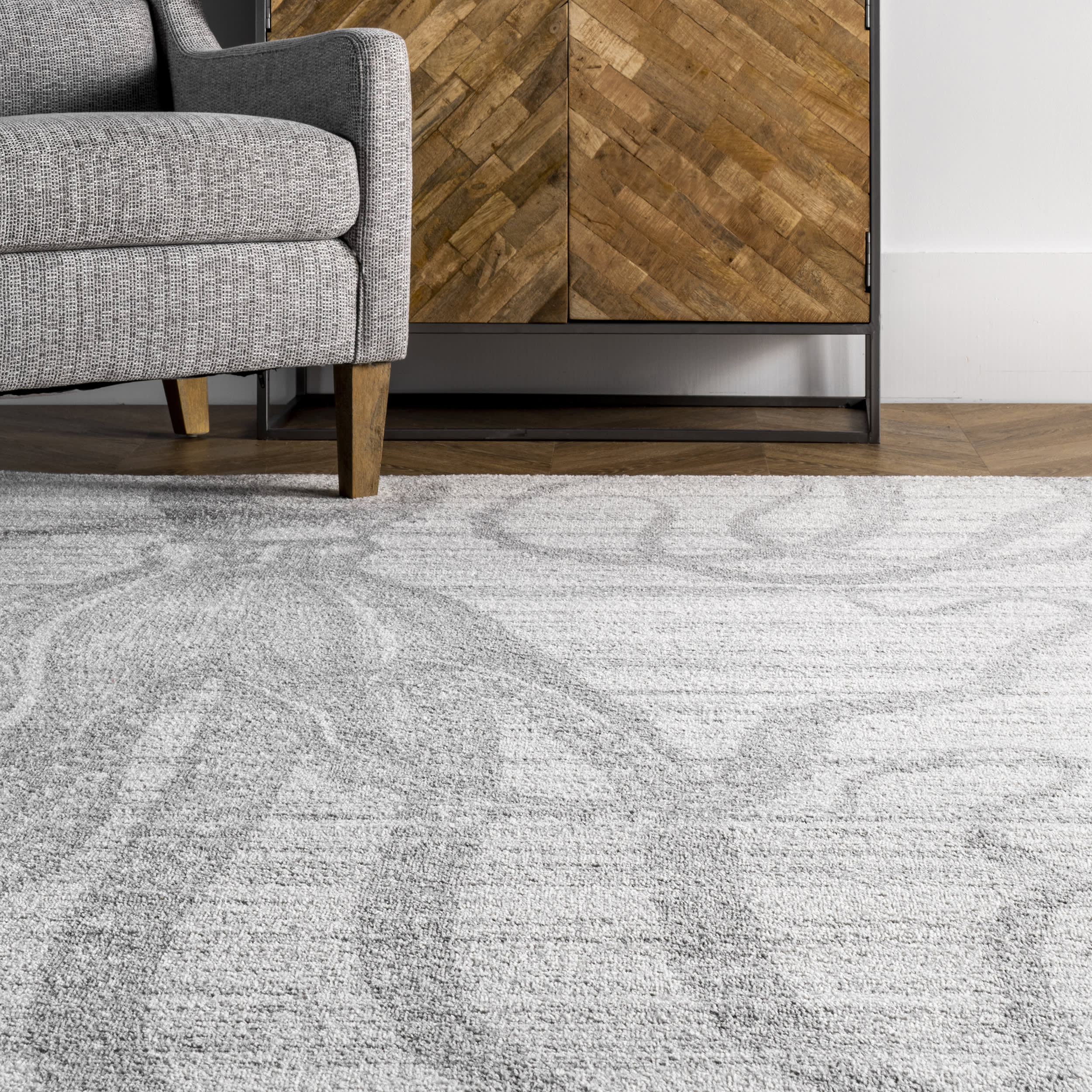 Faded Octopus Rug | Silver - Image 4