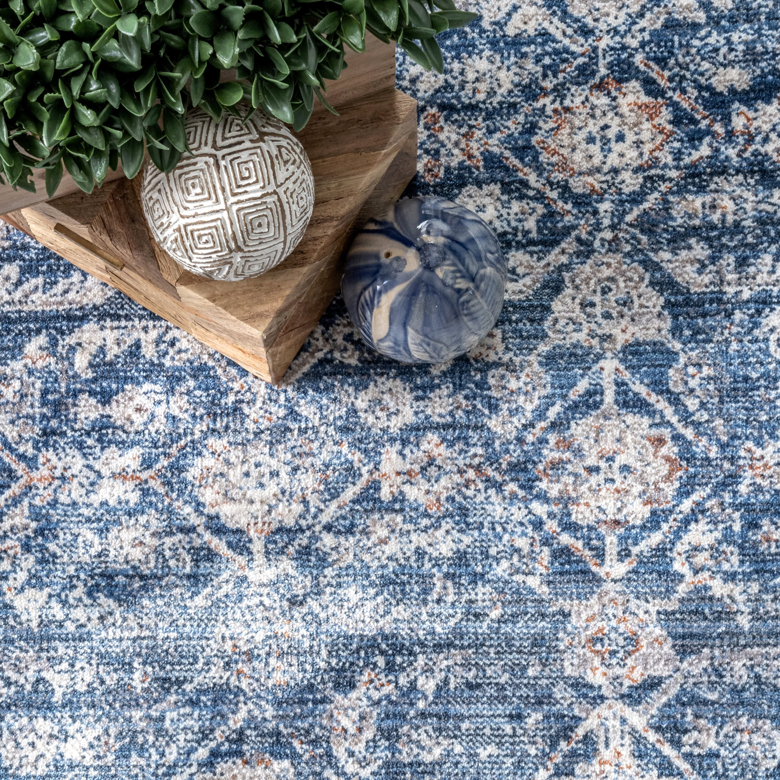 Faded Persian Rug | Blue - Image 2