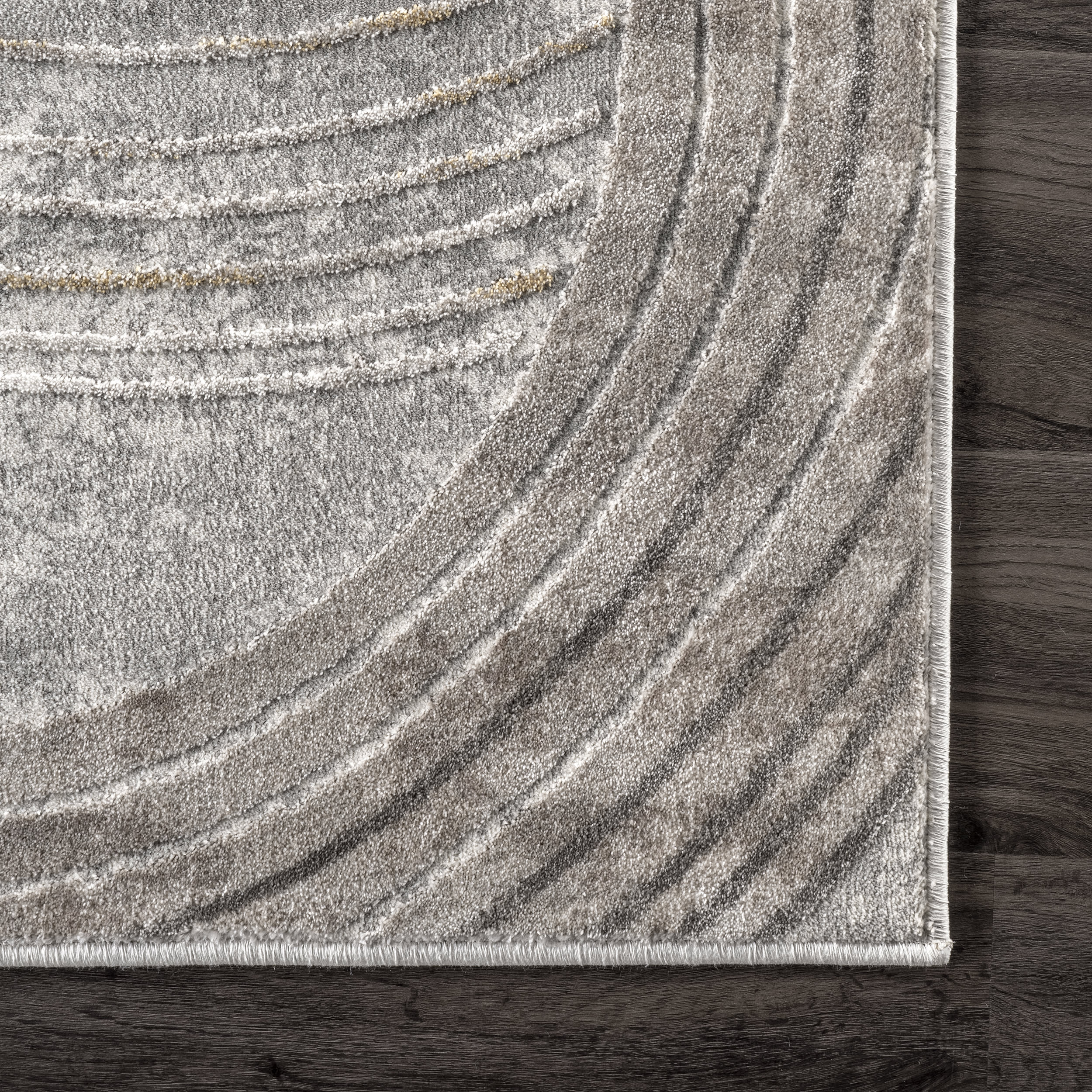 Faded Ripples Rug | Grey - Image 3