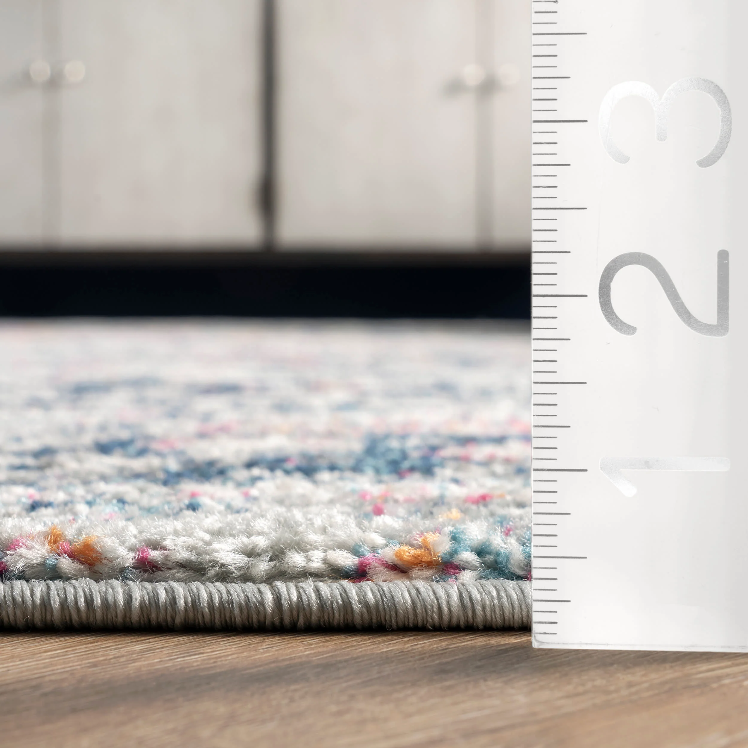Faded Star Petal Emblem Rug | Blue - Image 5