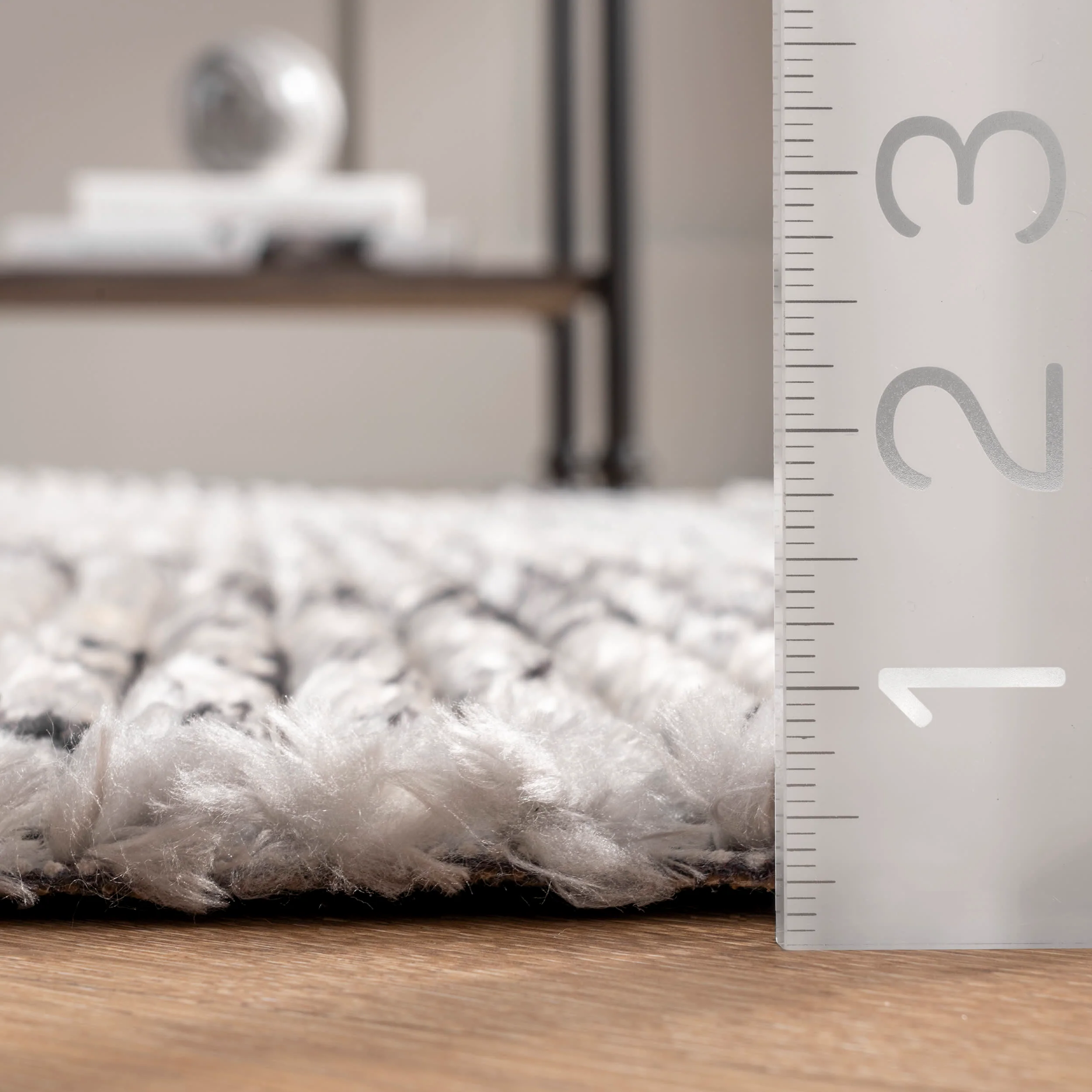 Faded Stripes Fringed Rug | Grey - Image 5