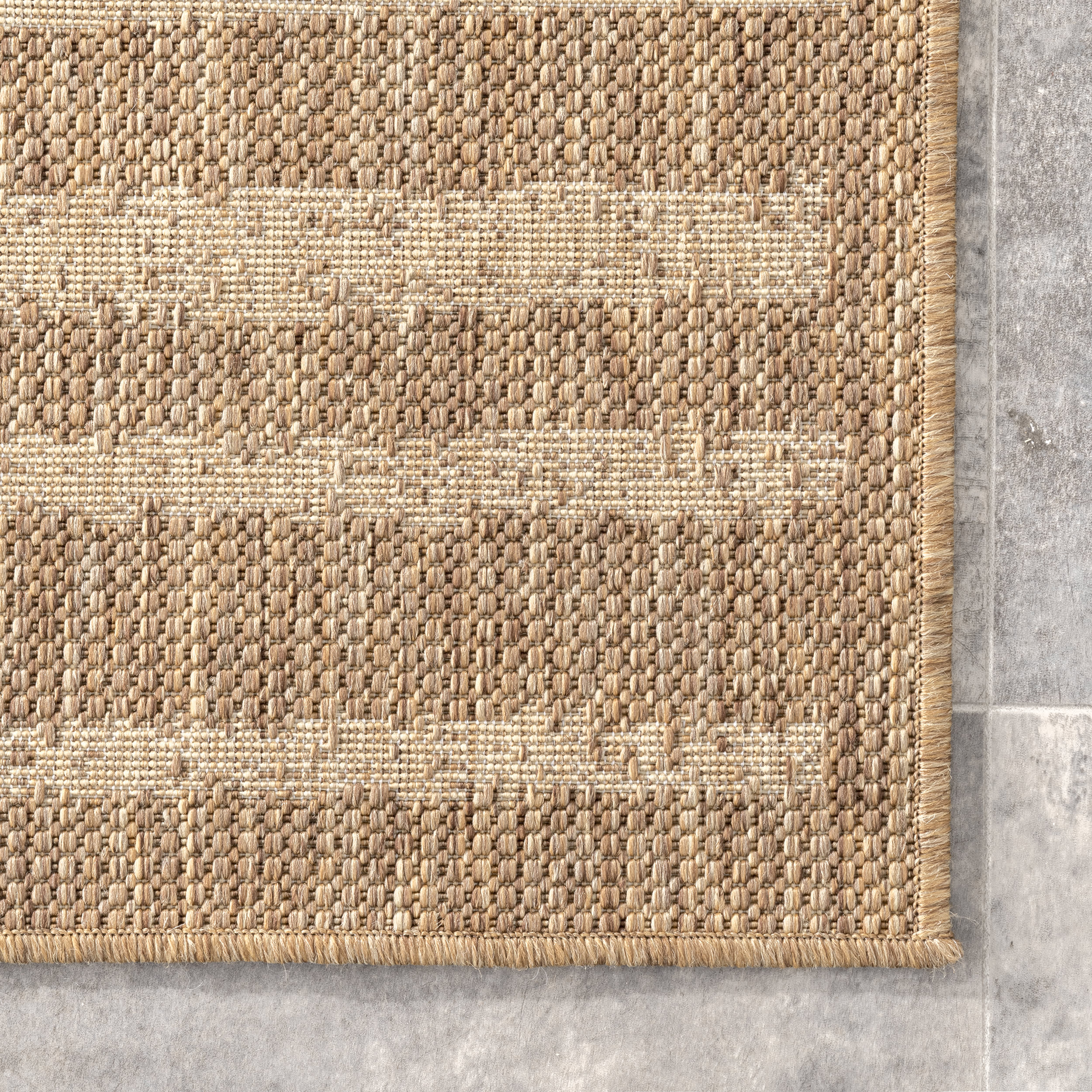 Faded Stripes Indoor/Outdoor Rug | Brown - Image 3