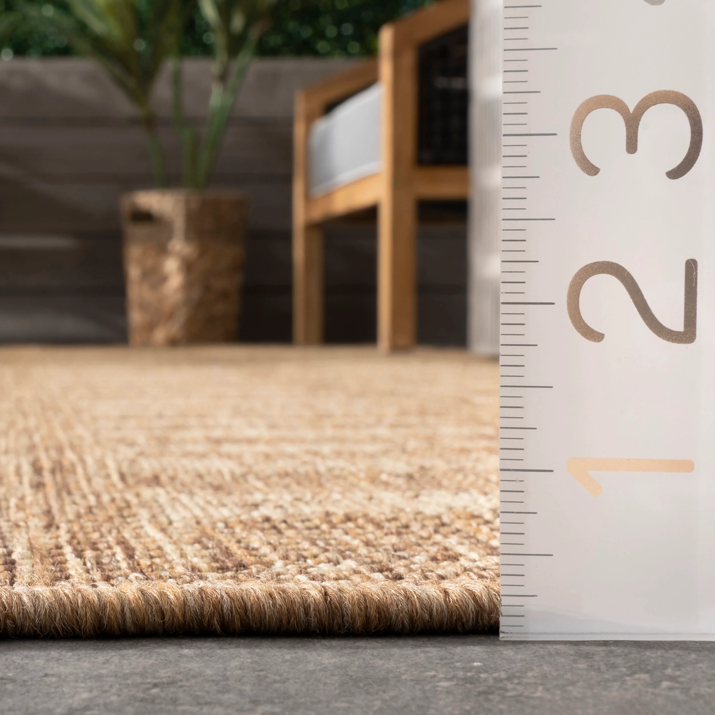 Faded Stripes Indoor/Outdoor Rug | Brown - Image 5
