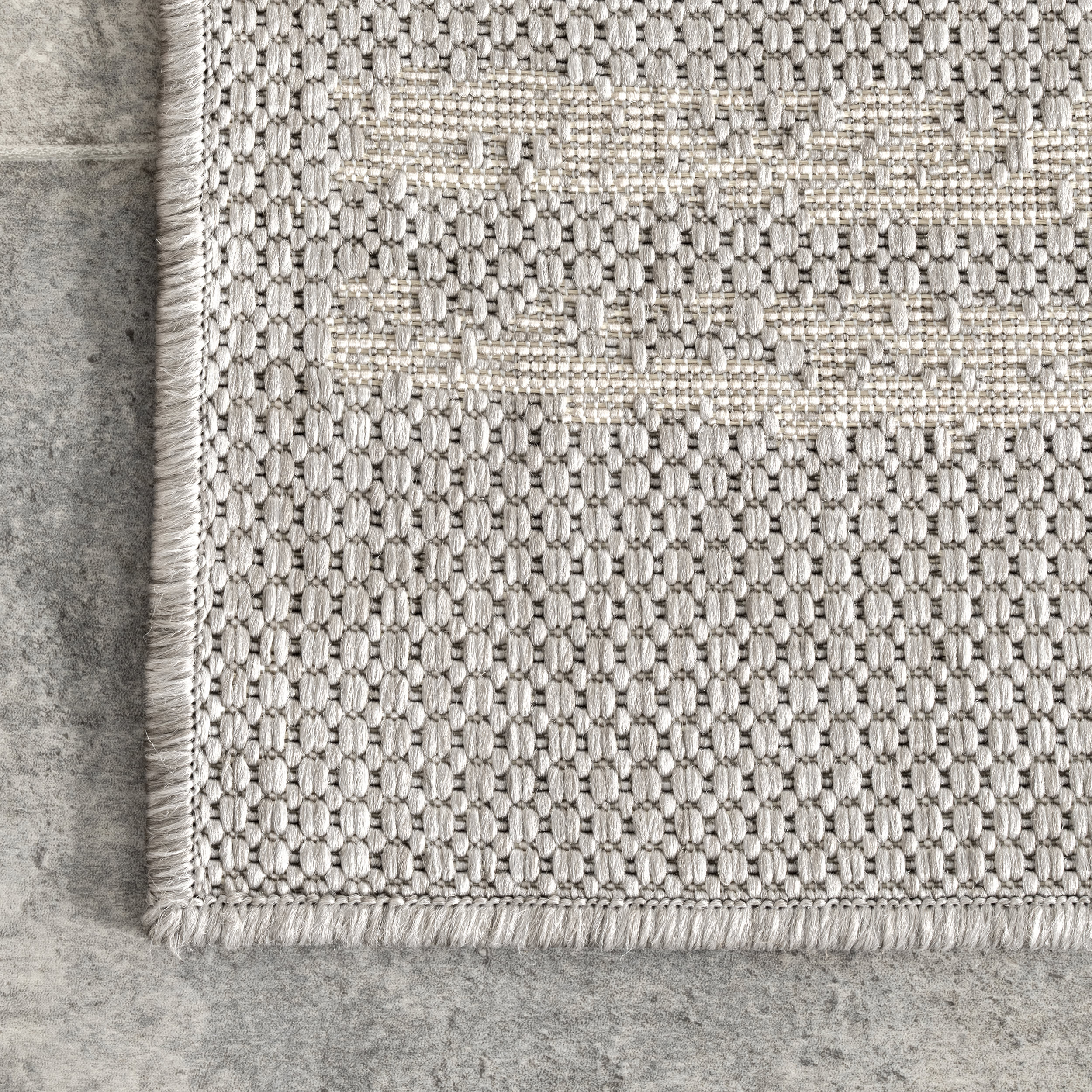 Faded Stripes Indoor/Outdoor Rug | Grey - Image 3