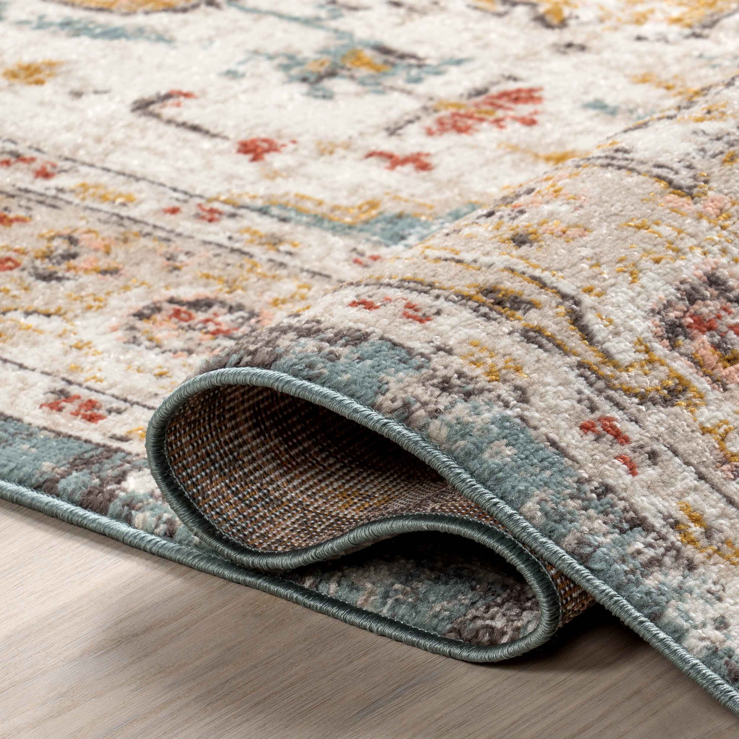 Fading Herati Medallion Rug | Beige - Image 11