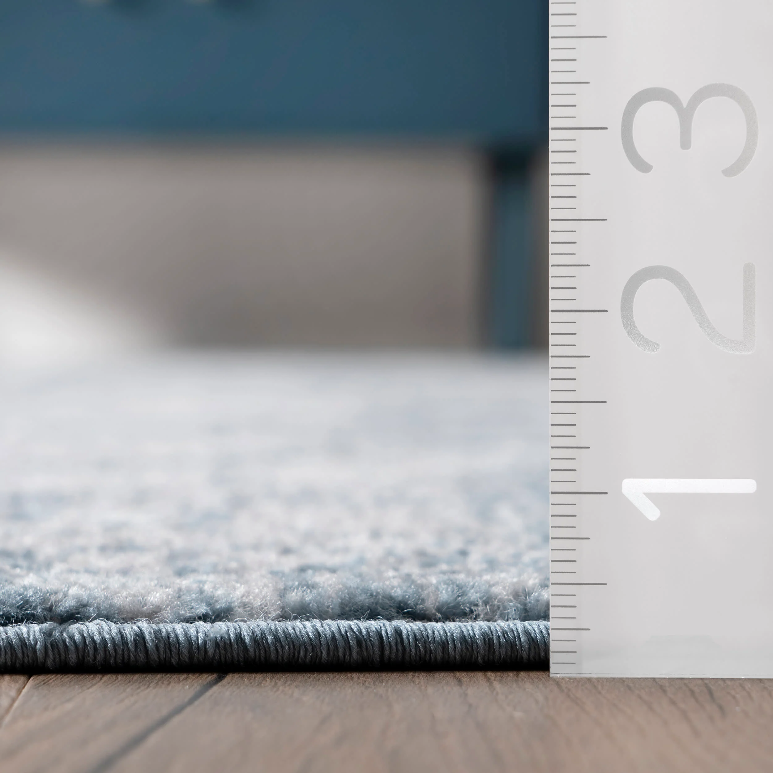 Fading Herati Medallion Rug | Blue - Image 5