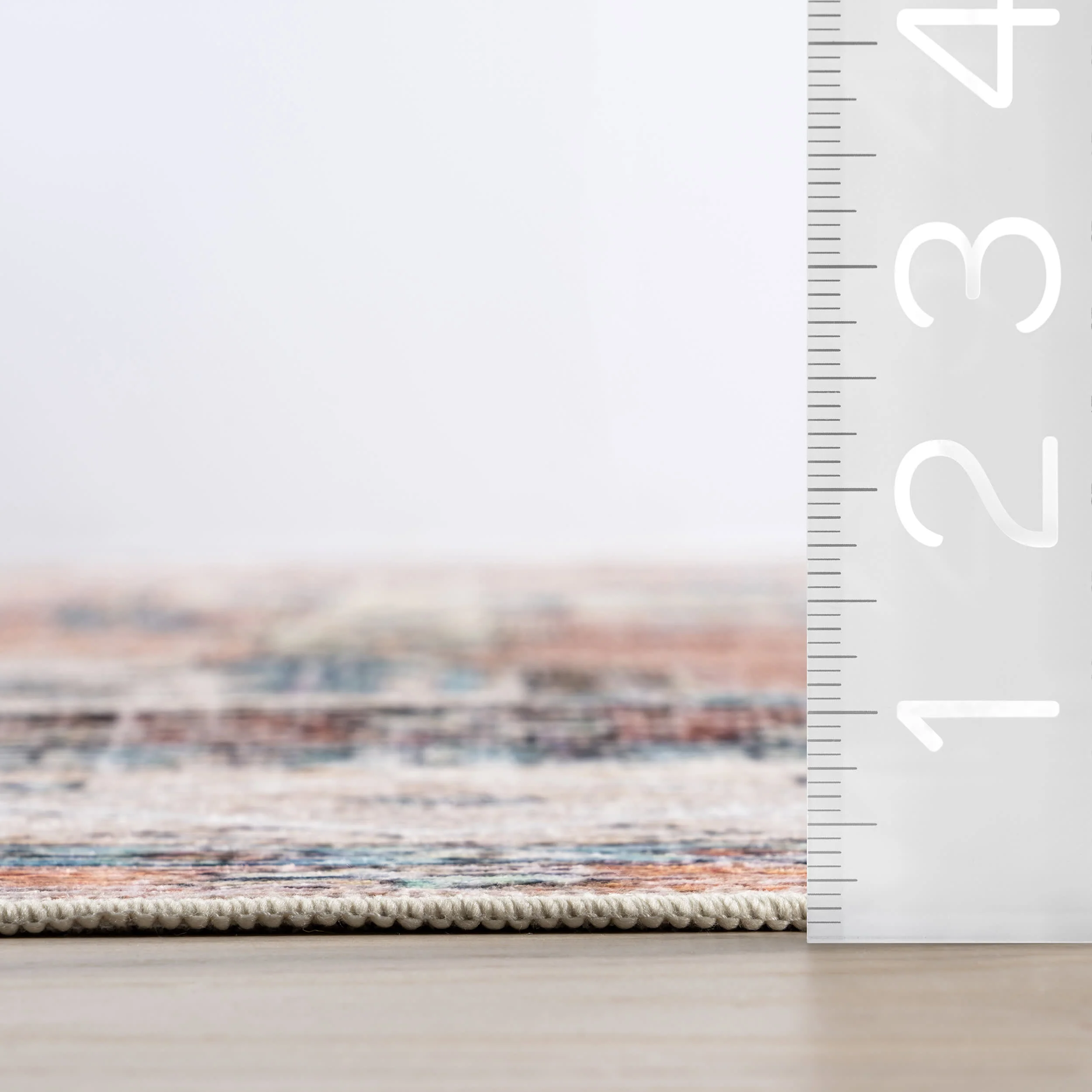 Fading Oriental Spill Proof Washable Rug | Light Rust - Image 6