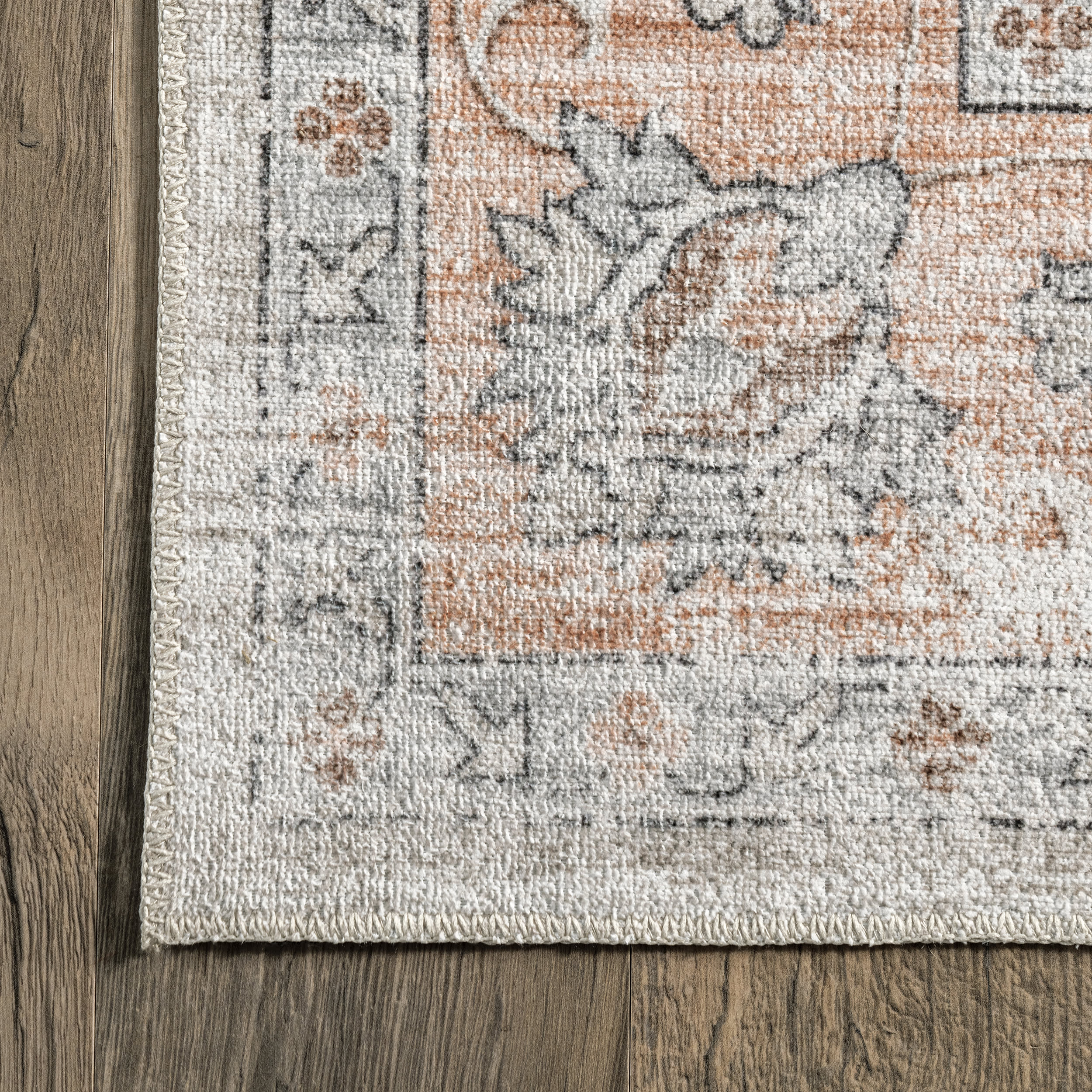 Fading Paradise Washable Rug | Light Orange - Image 3