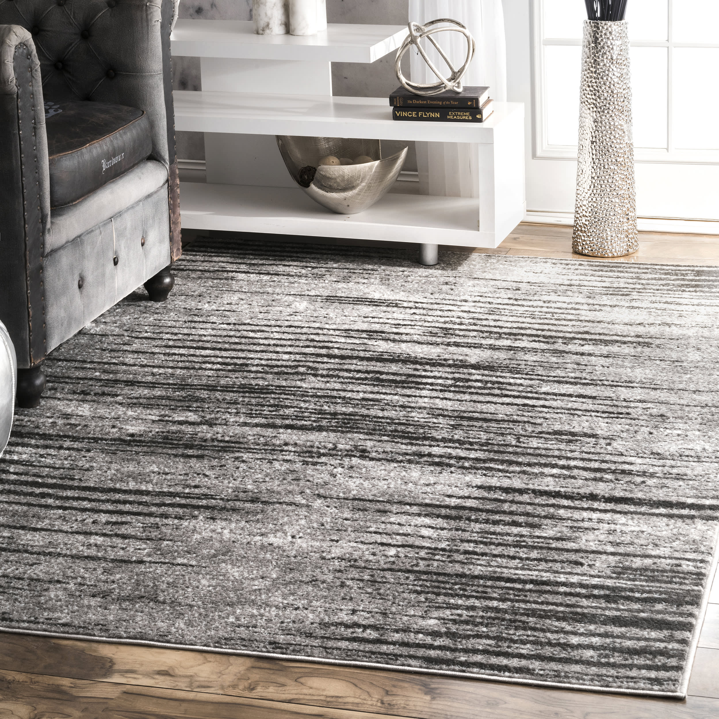 Fading Stripes Rug | Grey - Image 2