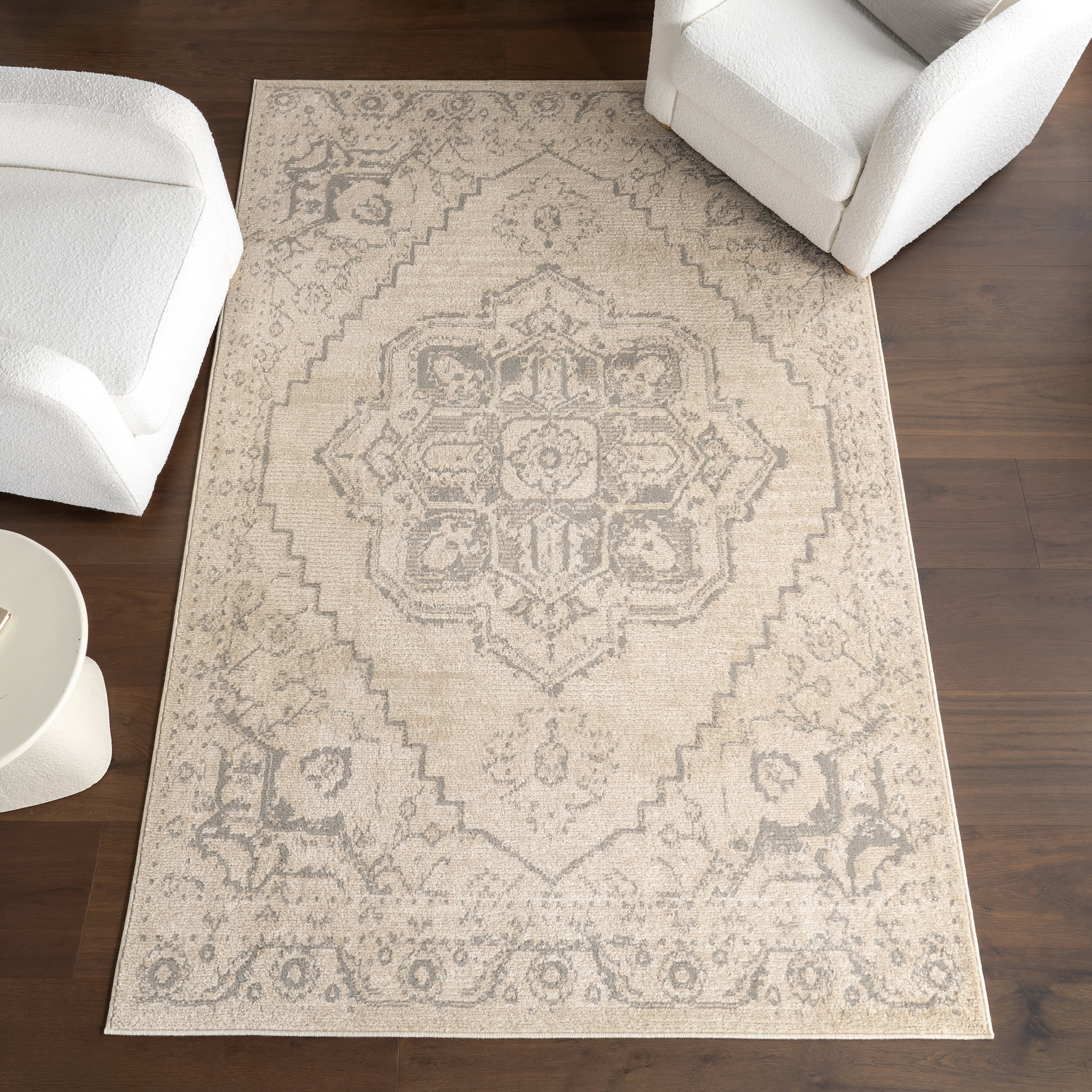 Faina Medallion Rug | Beige - Image 2
