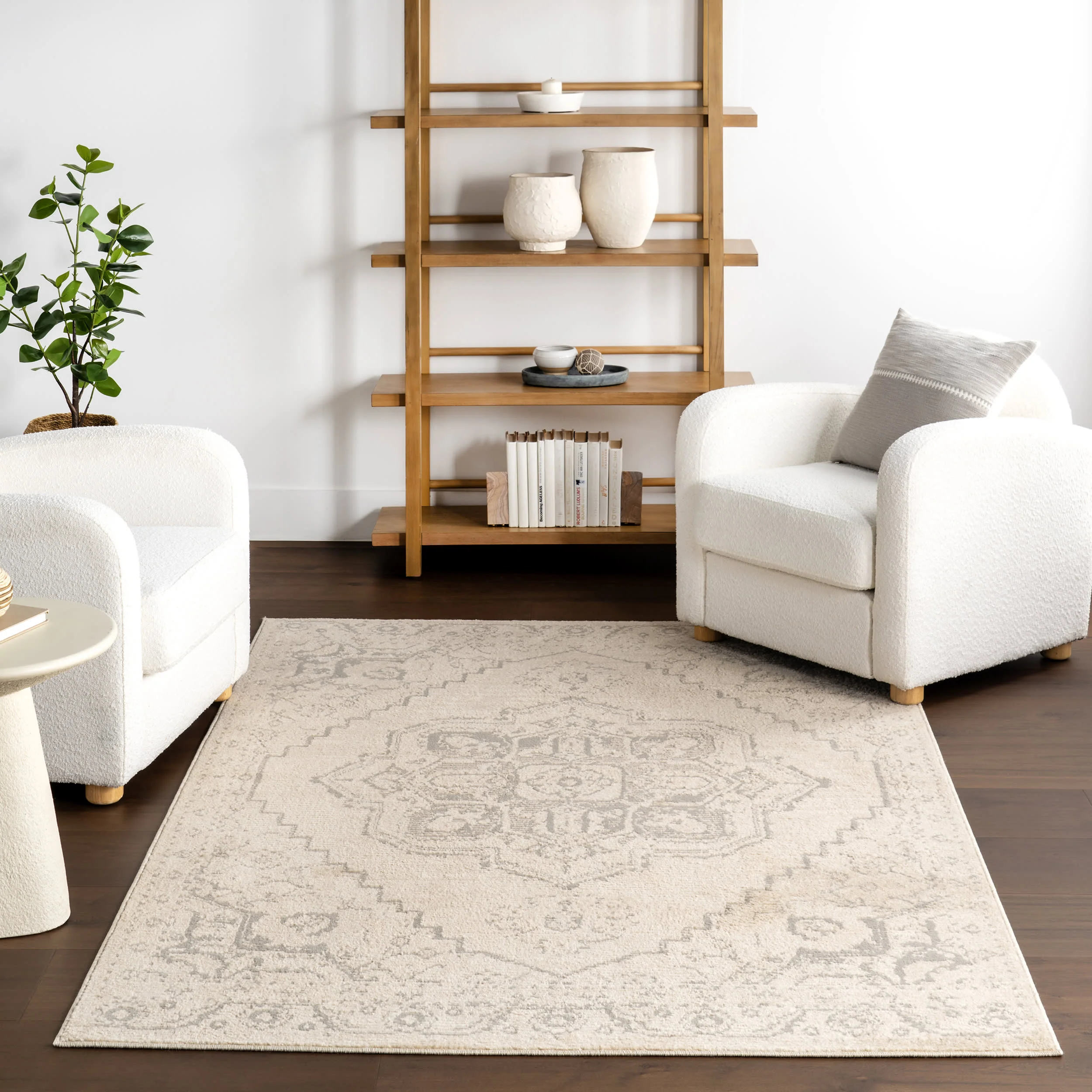 Faina Medallion Rug | Beige - Image 5