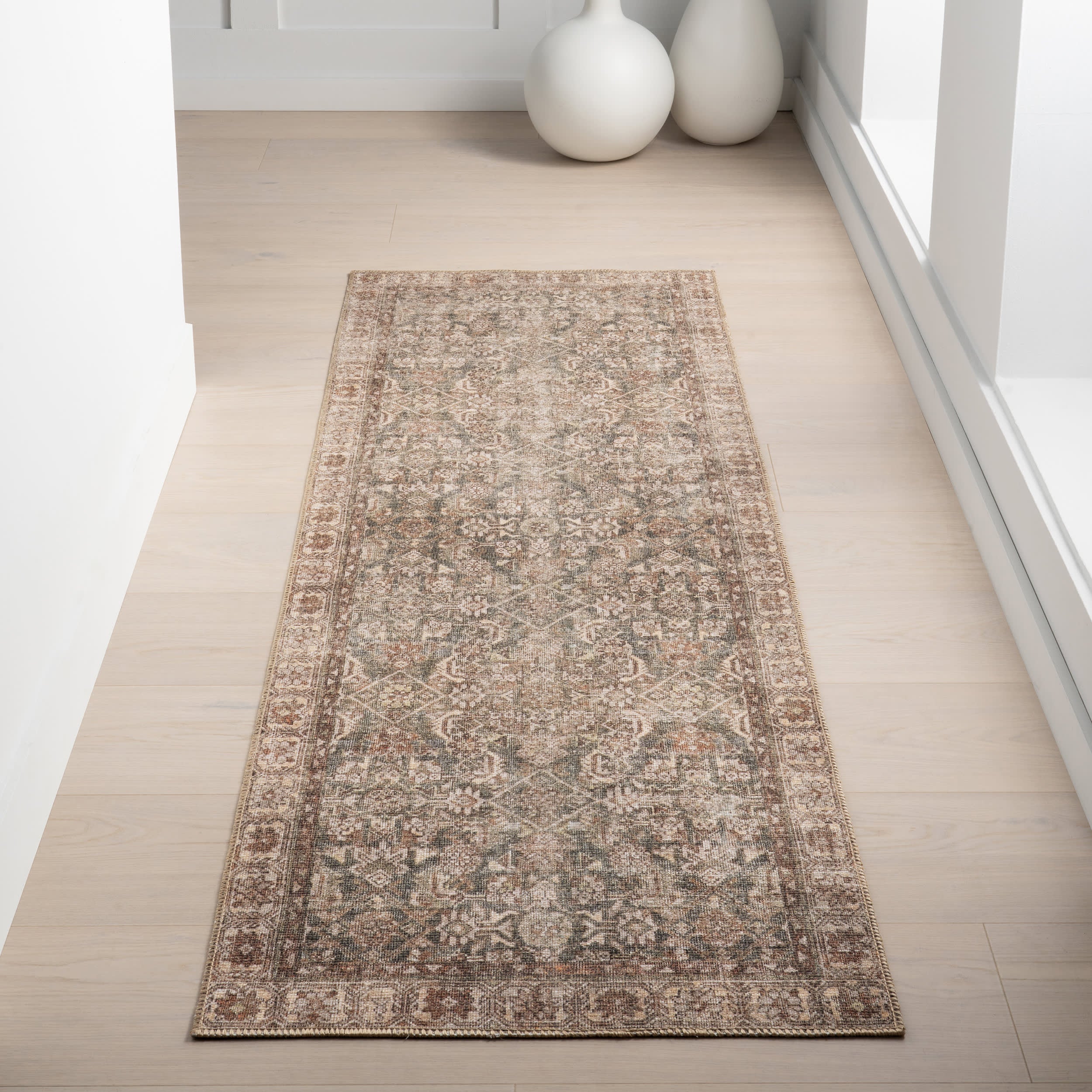Fair Hills Antiqued Jute-Blend Rug | Brown - Image 2