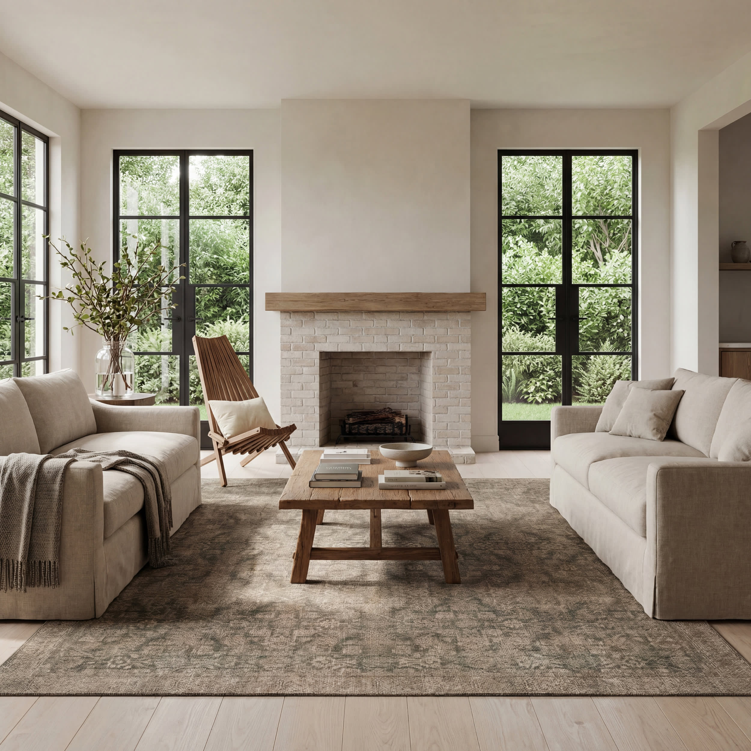 Fair Hills Antiqued Jute-Blend Rug | Green - Image 2
