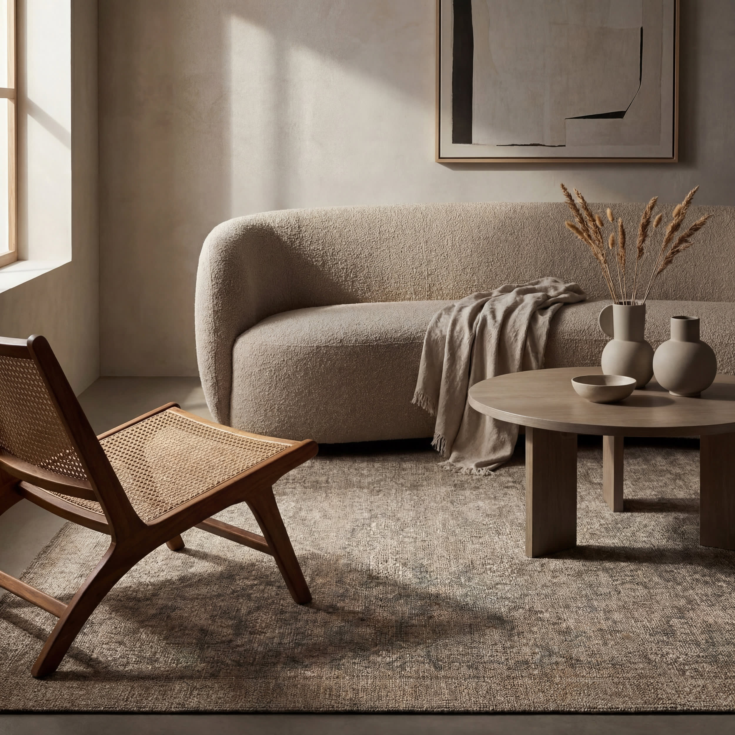 Fair Hills Antiqued Jute-Blend Rug | Green - Image 5