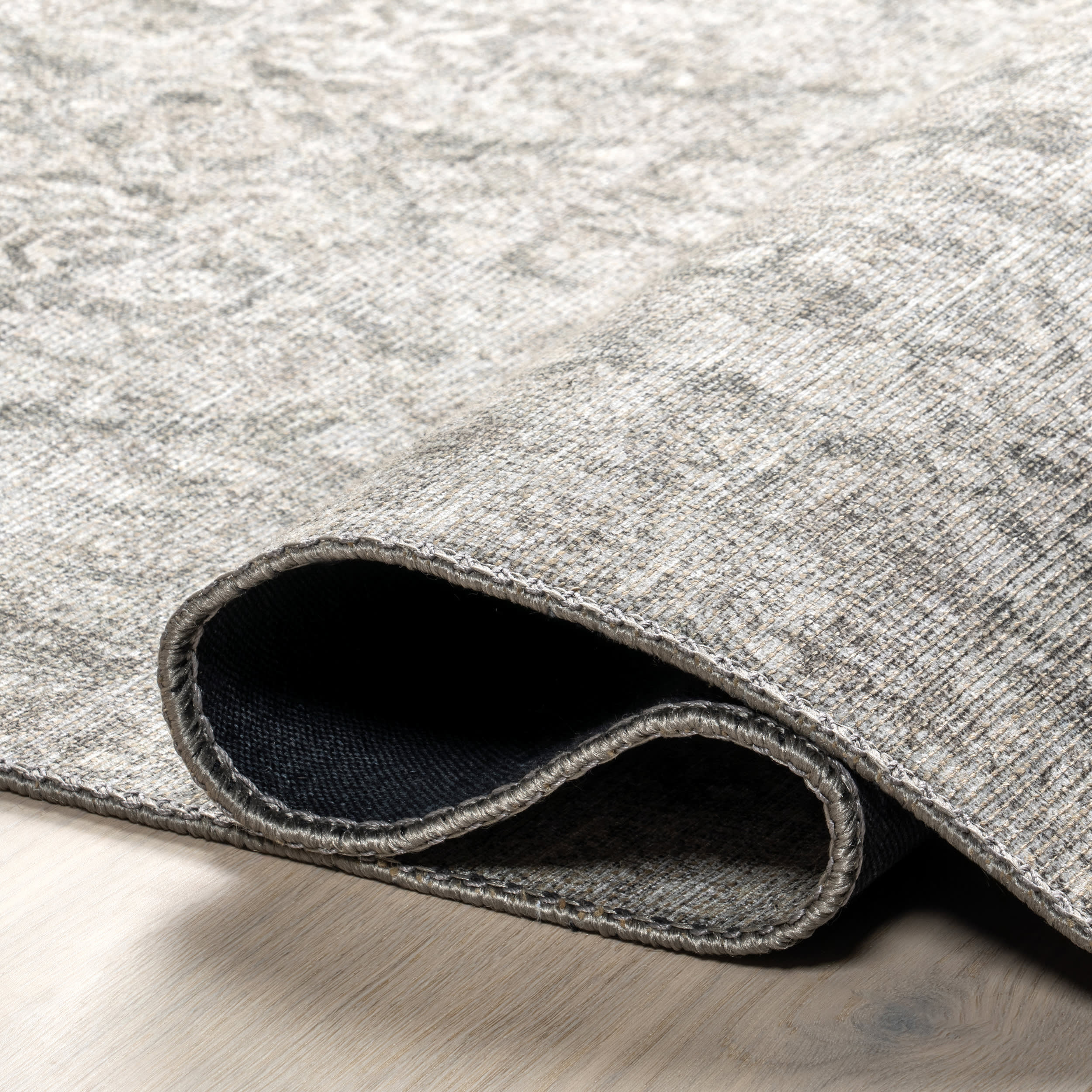 Fair Hills Antiqued Jute-Blend Rug | Grey - Image 11
