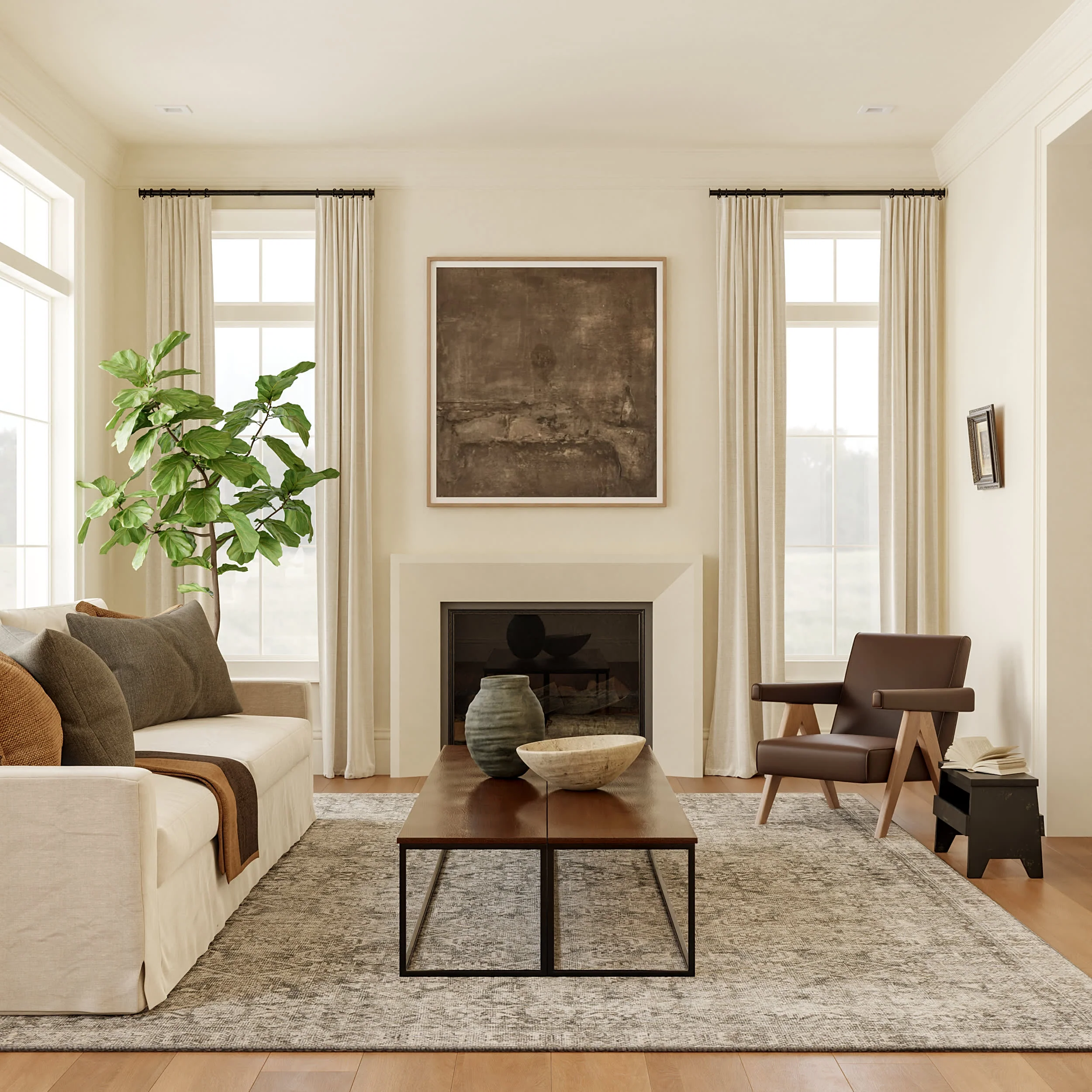 Fair Hills Antiqued Jute-Blend Rug | Grey - Image 2