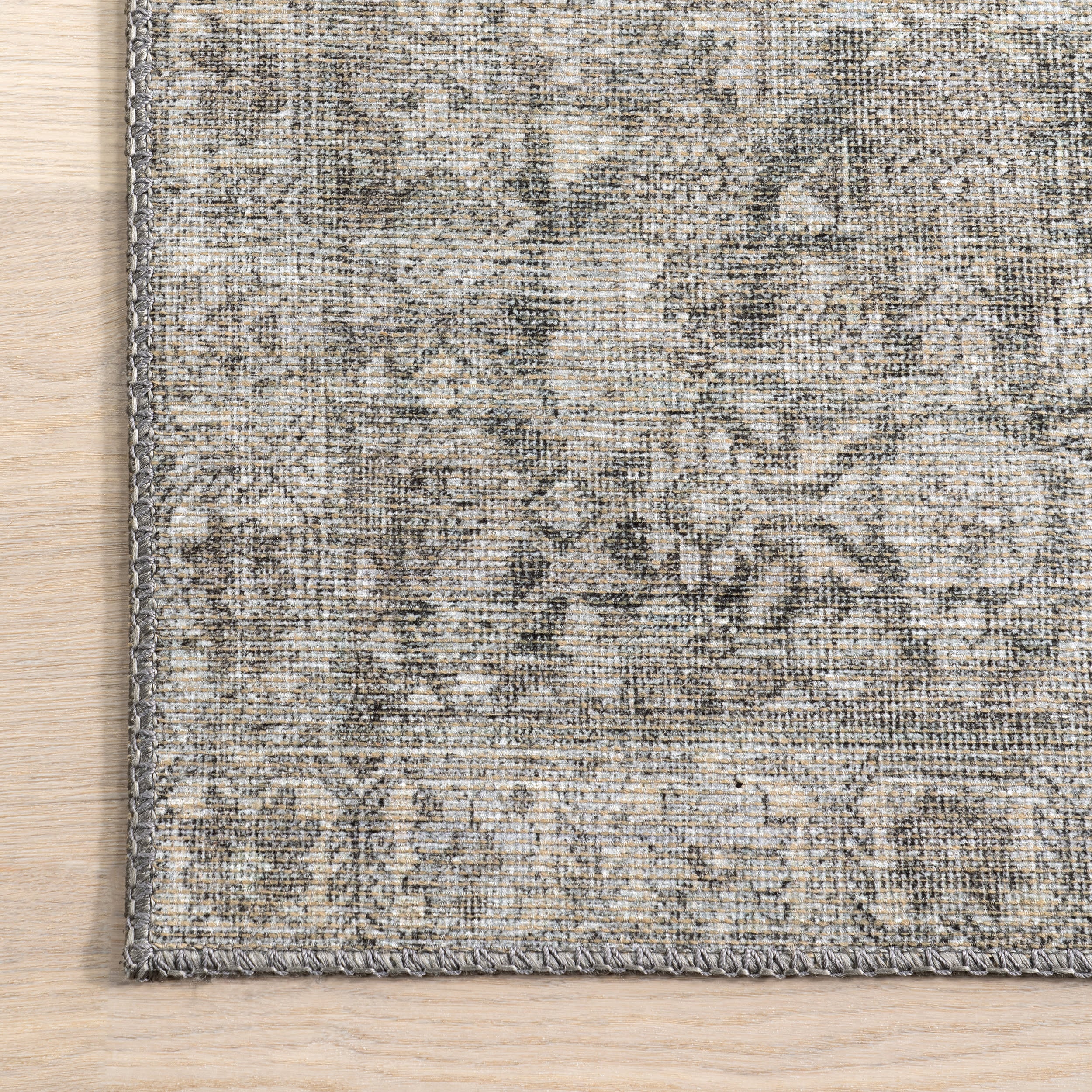 Fair Hills Antiqued Jute-Blend Rug | Grey - Image 4