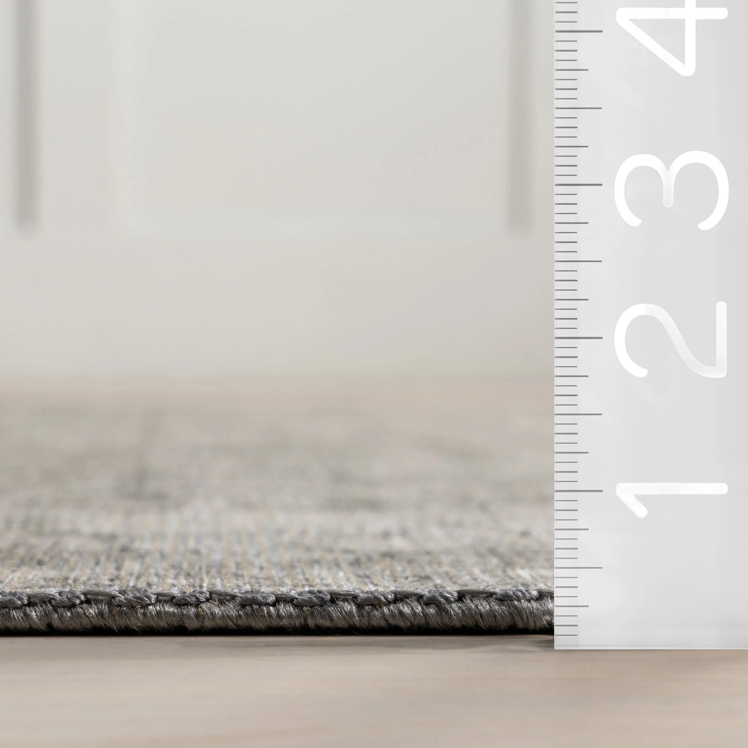 Fair Hills Antiqued Jute-Blend Rug | Grey - Image 6