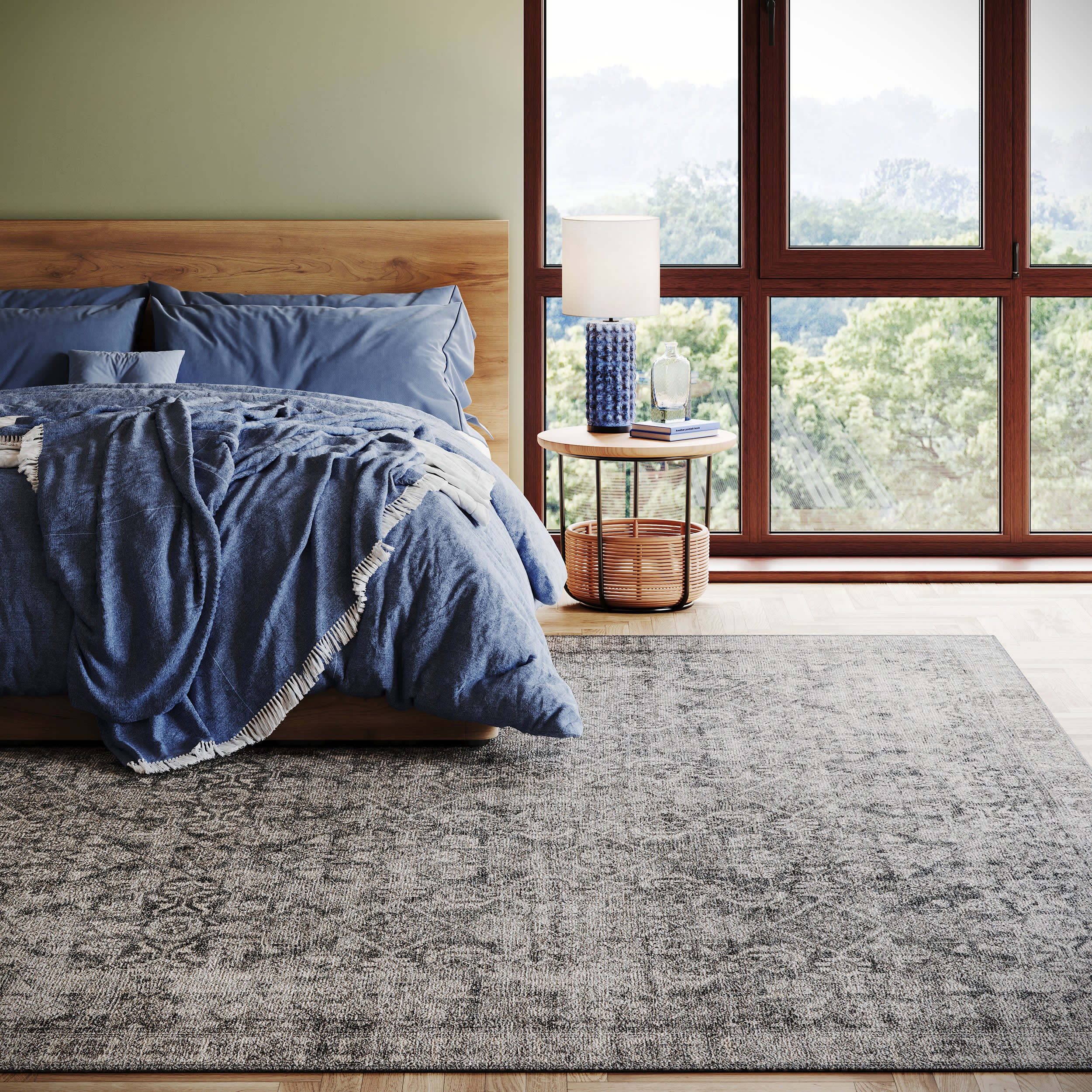 Fair Hills Antiqued Jute-Blend Rug | Grey - Image 7