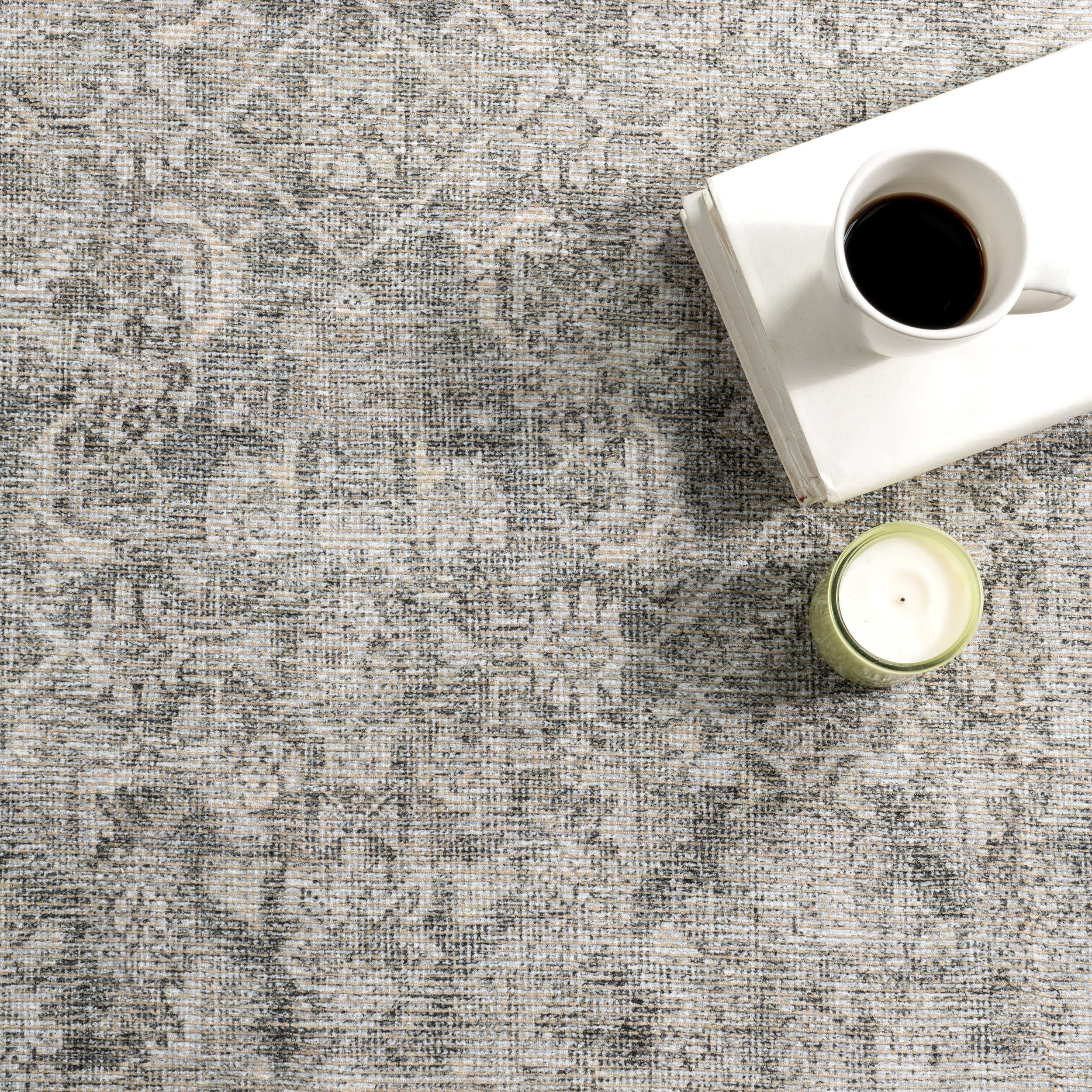 Fair Hills Antiqued Jute-Blend Rug | Grey - Image 9