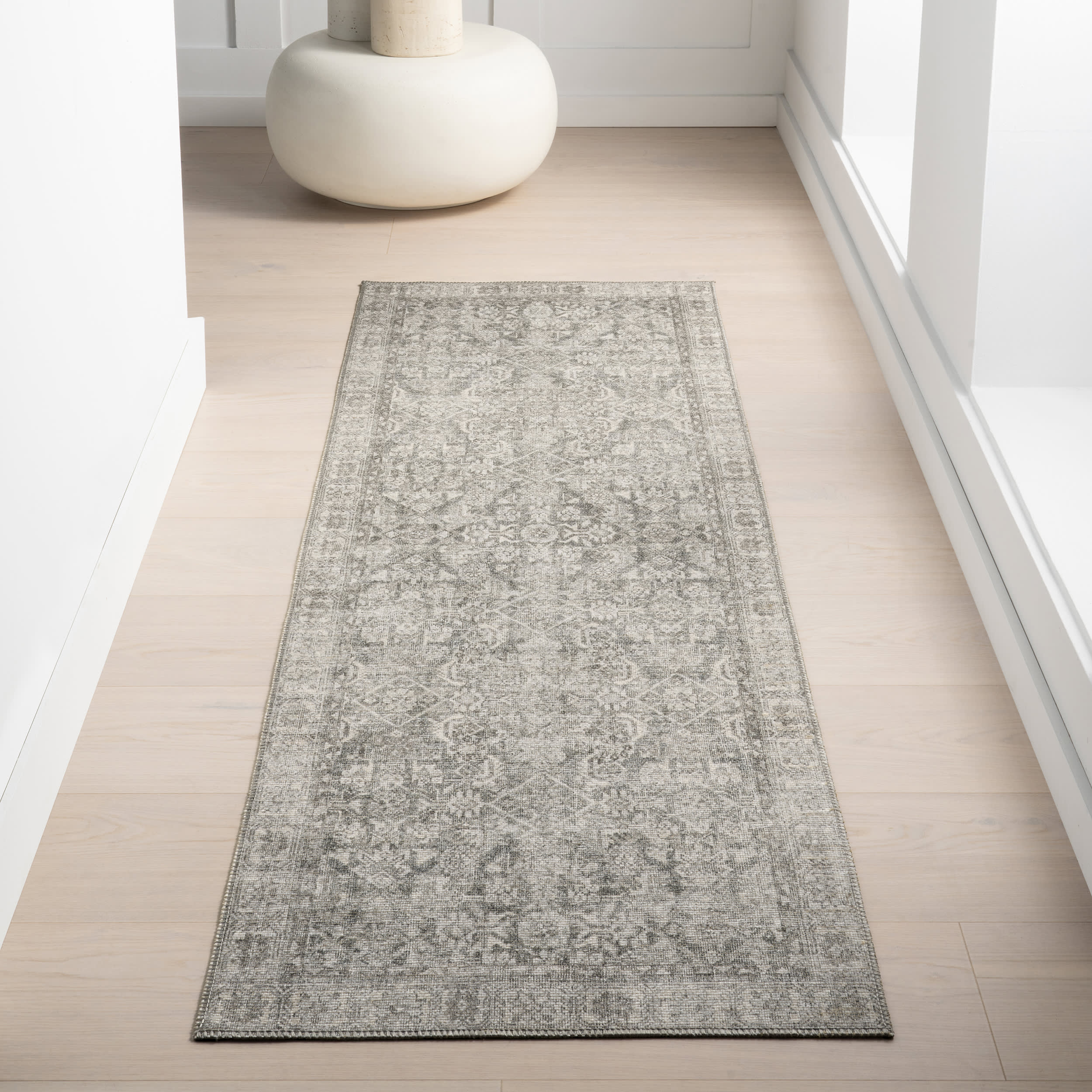 Fair Hills Antiqued Jute-Blend Rug | Grey - Image 2
