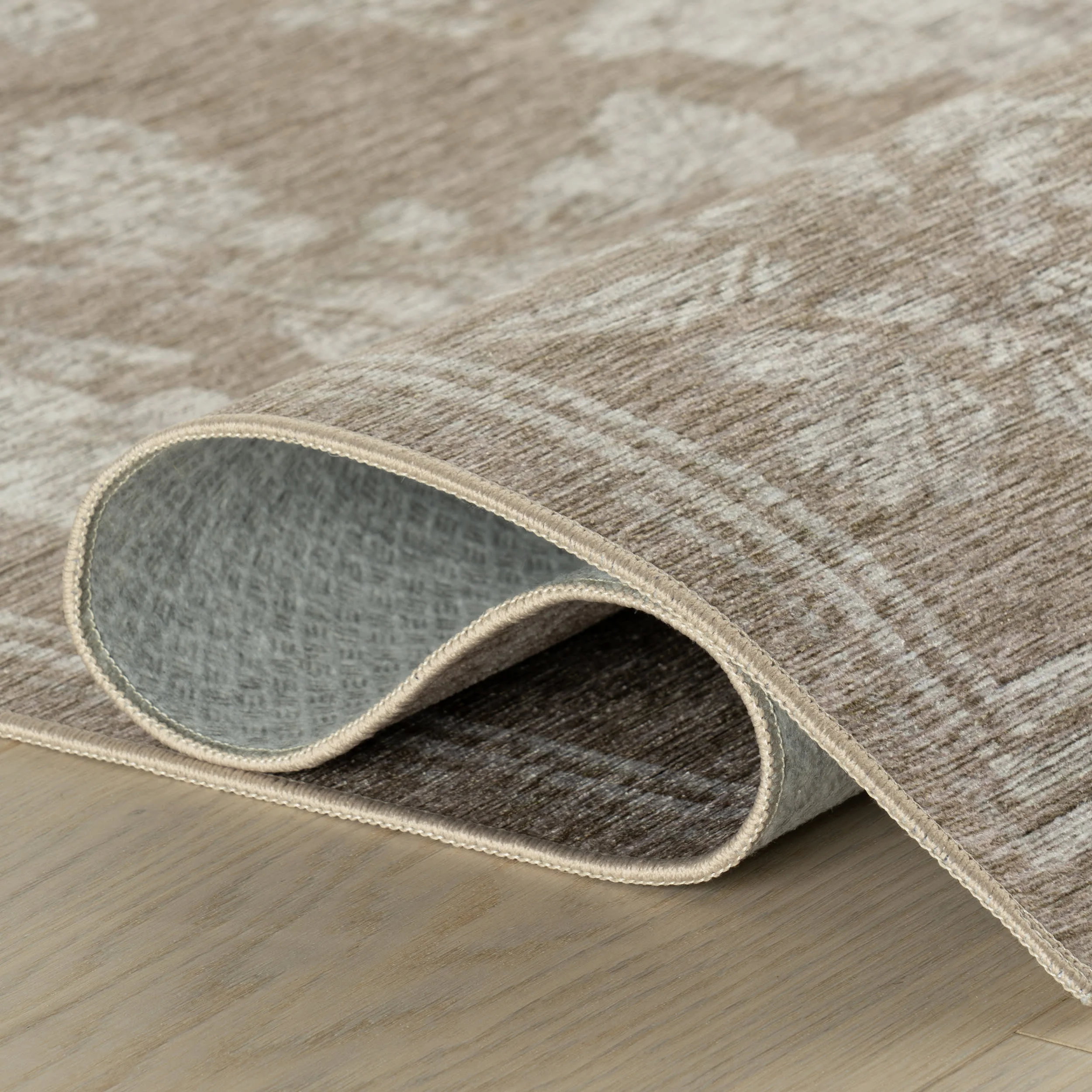 Fanesey Floral Farmhouse Washable Rug | Beige - Image 7
