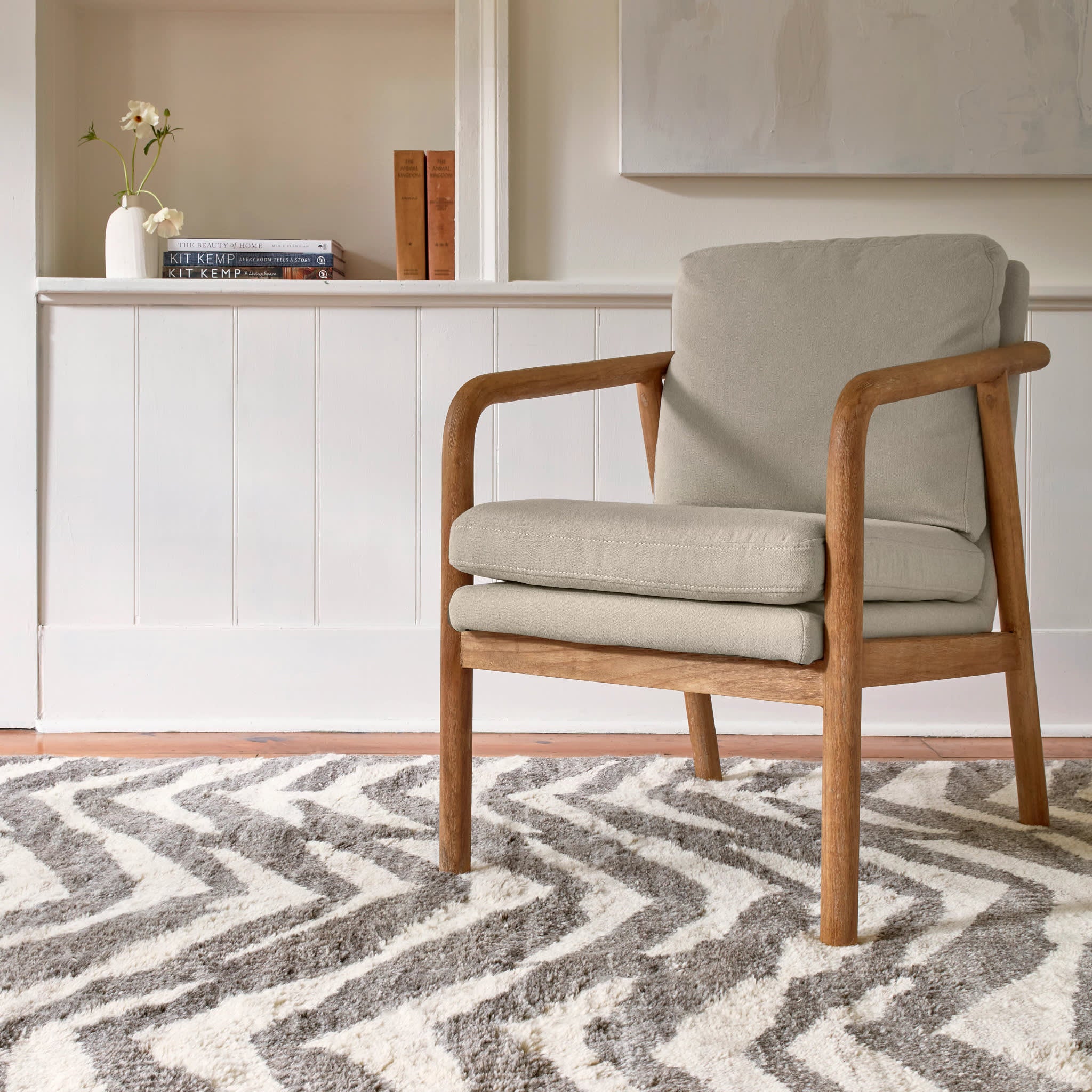 Farah Hand Knotted Wool Rug | Grey - Image 5