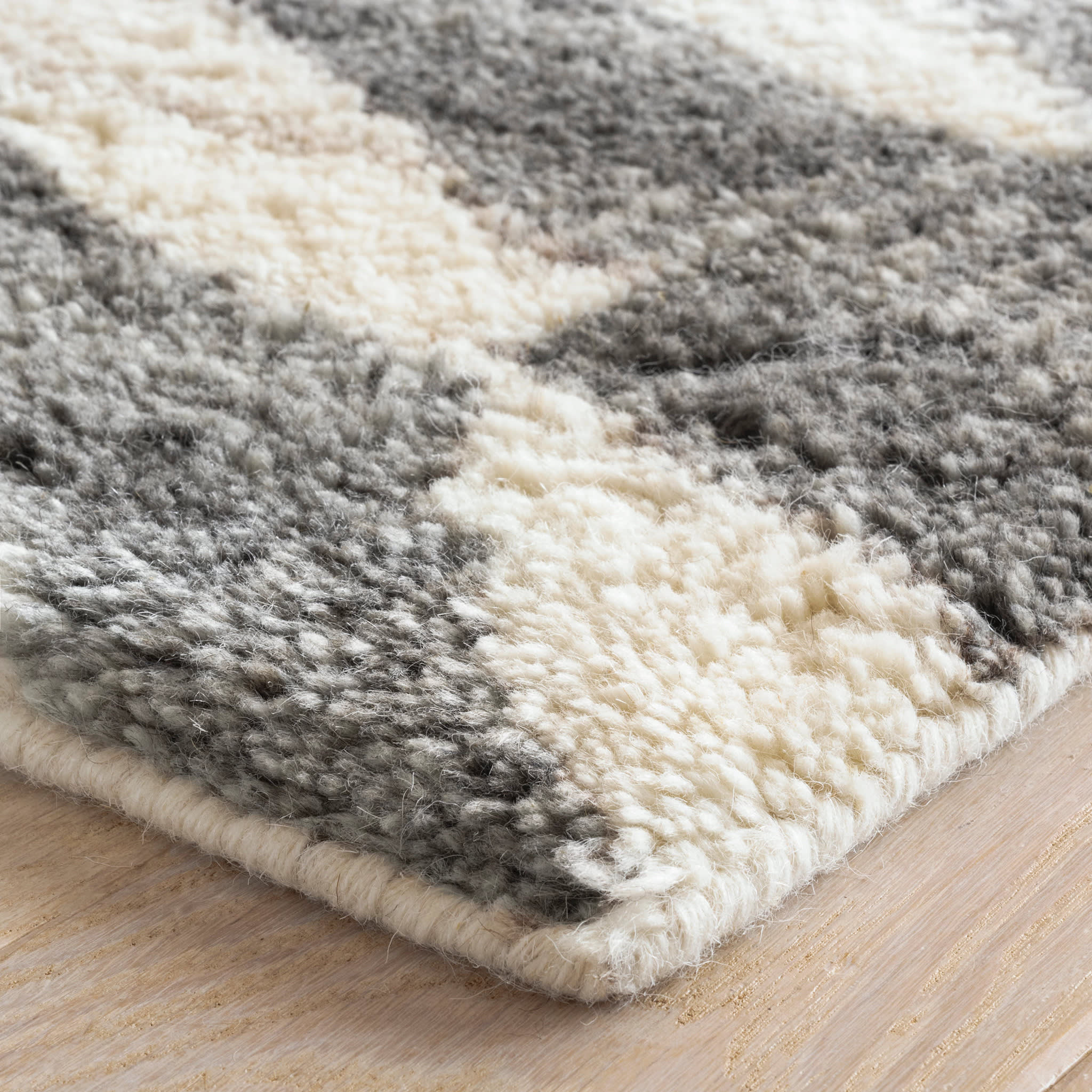Farah Hand Knotted Wool Rug | Grey - Image 7