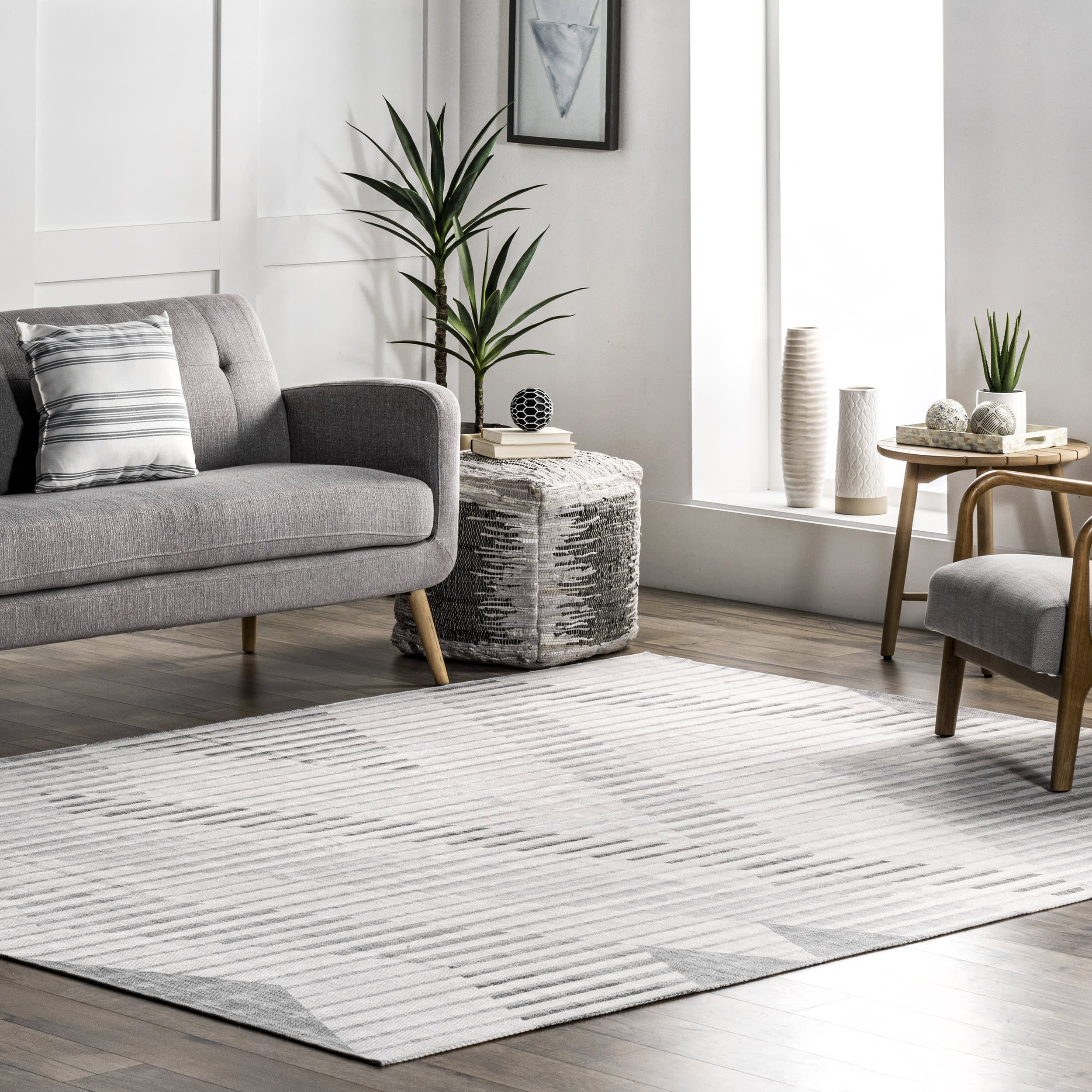 Farrah Washable Modern Rug | Beige - Image 2