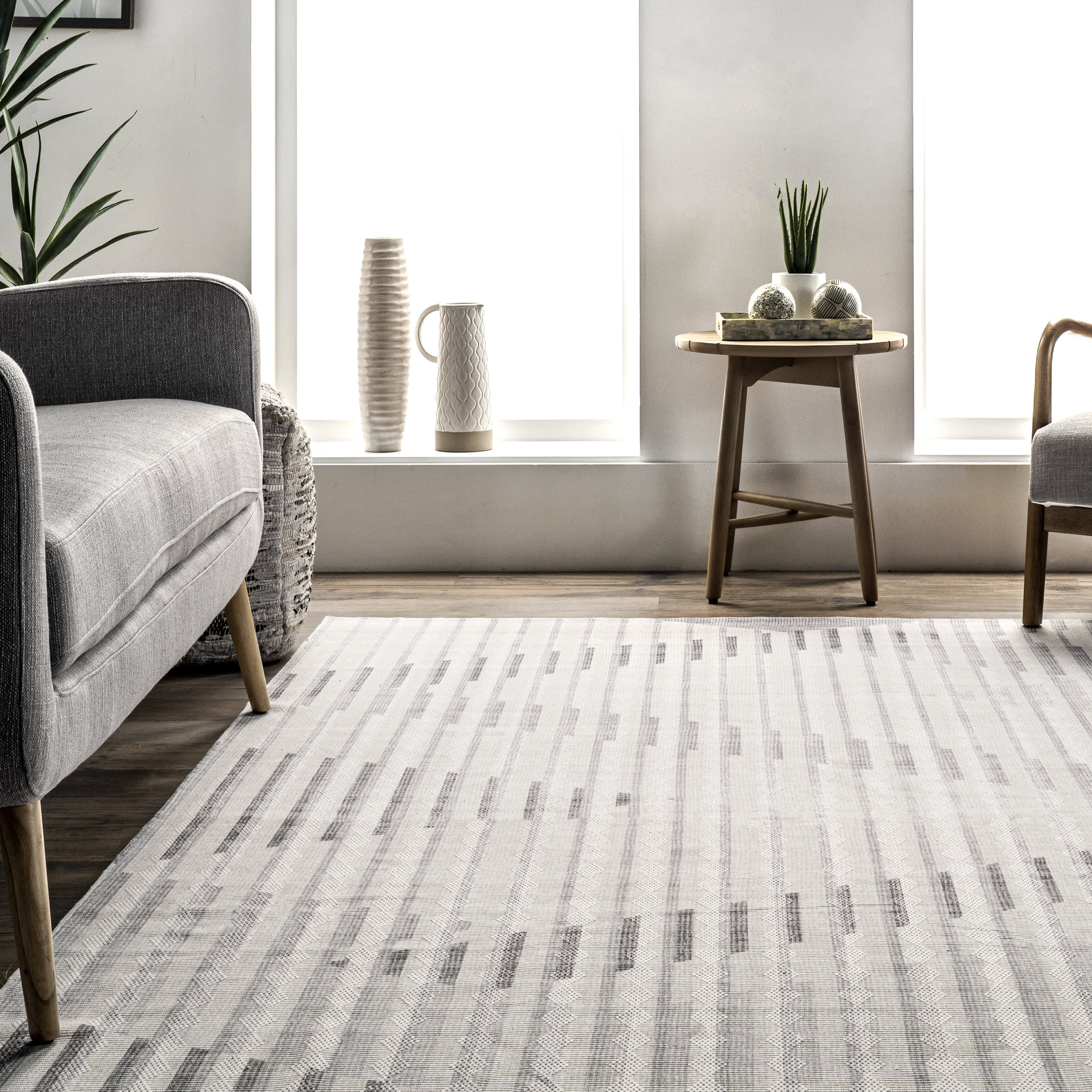 Farrah Washable Modern Rug | Beige - Image 4