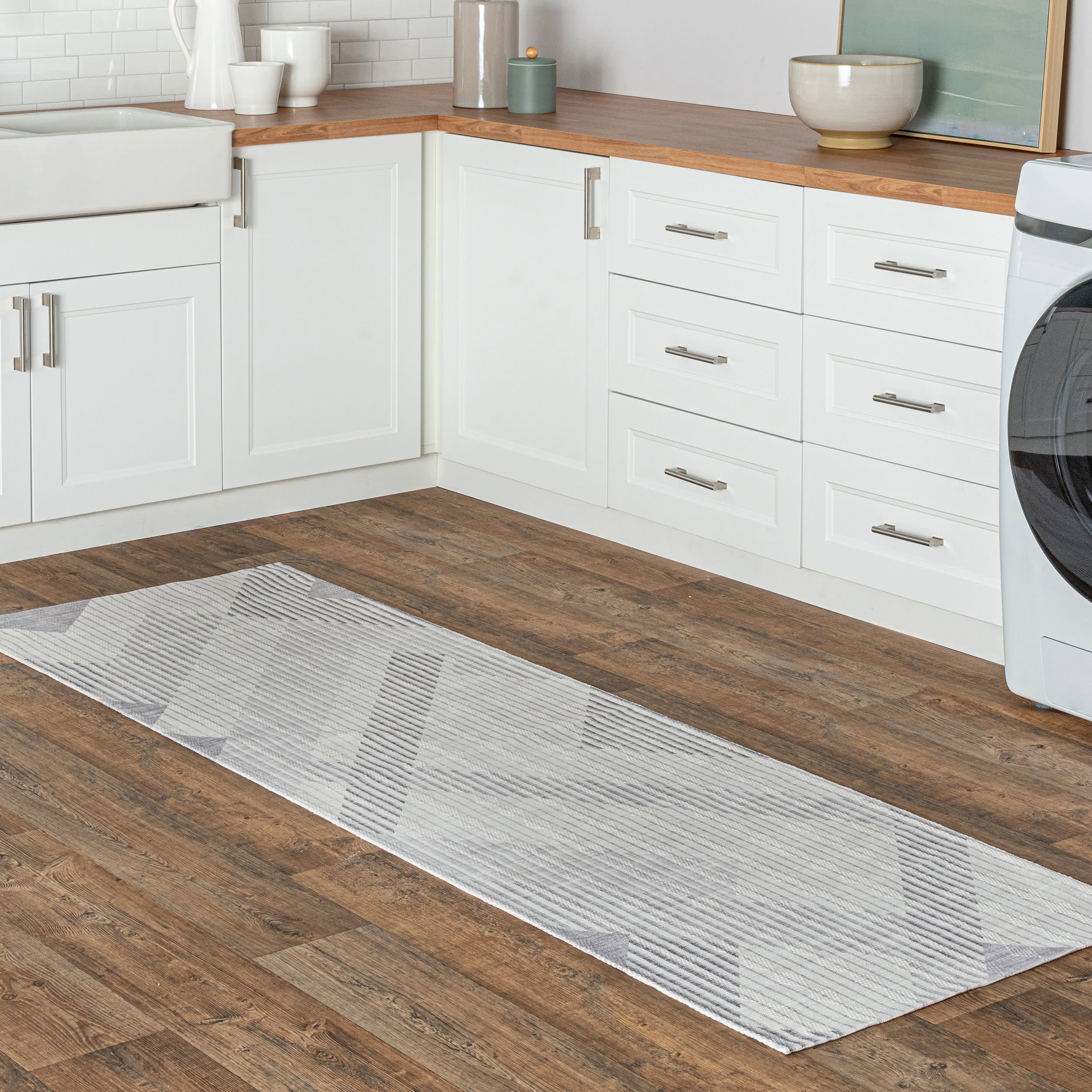 Farrah Washable Modern Rug | Beige - Image 2