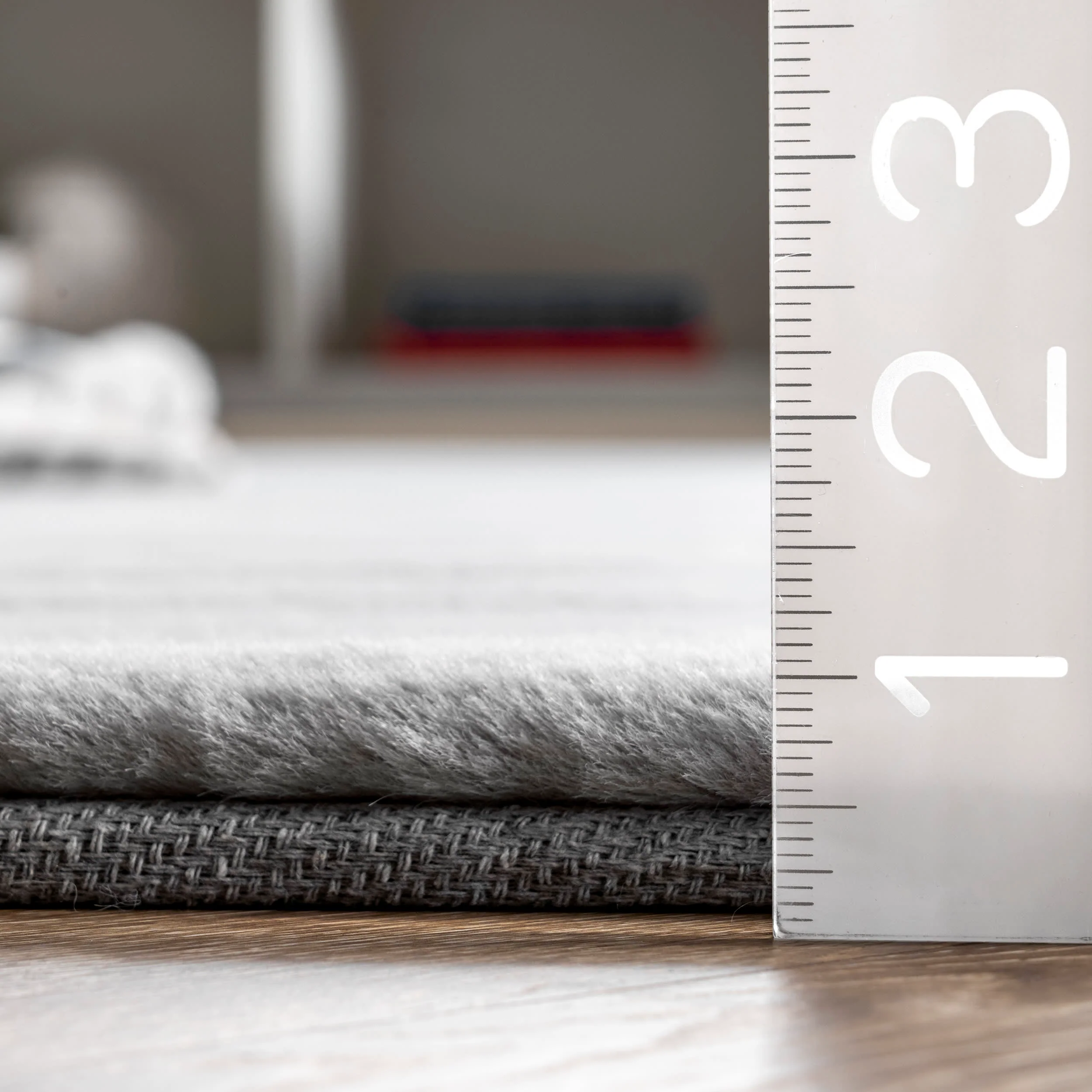 Faux Rabbit Shag Rug | Light Grey - Image 5