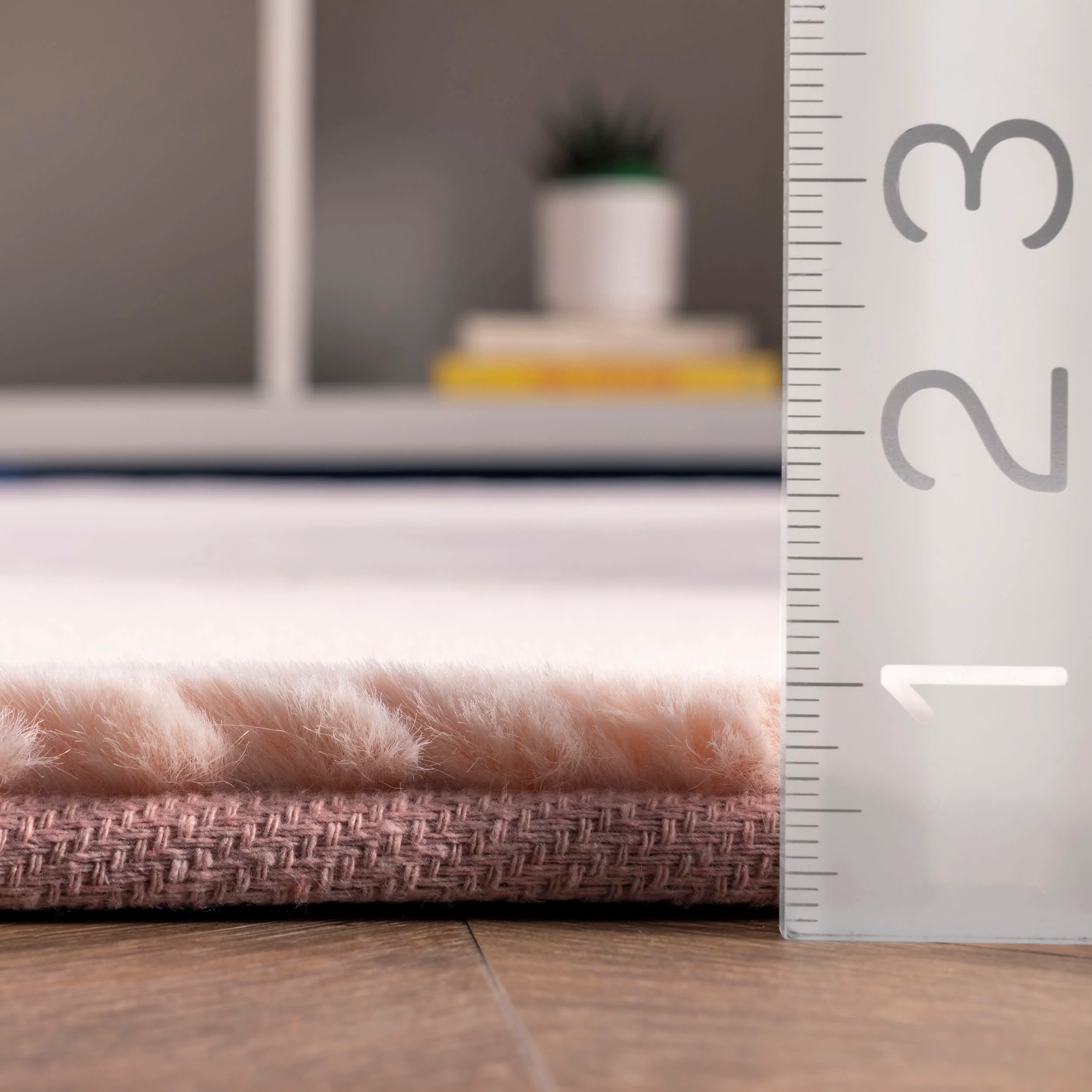 Faux Rabbit Shag Rug | Pink - Image 5