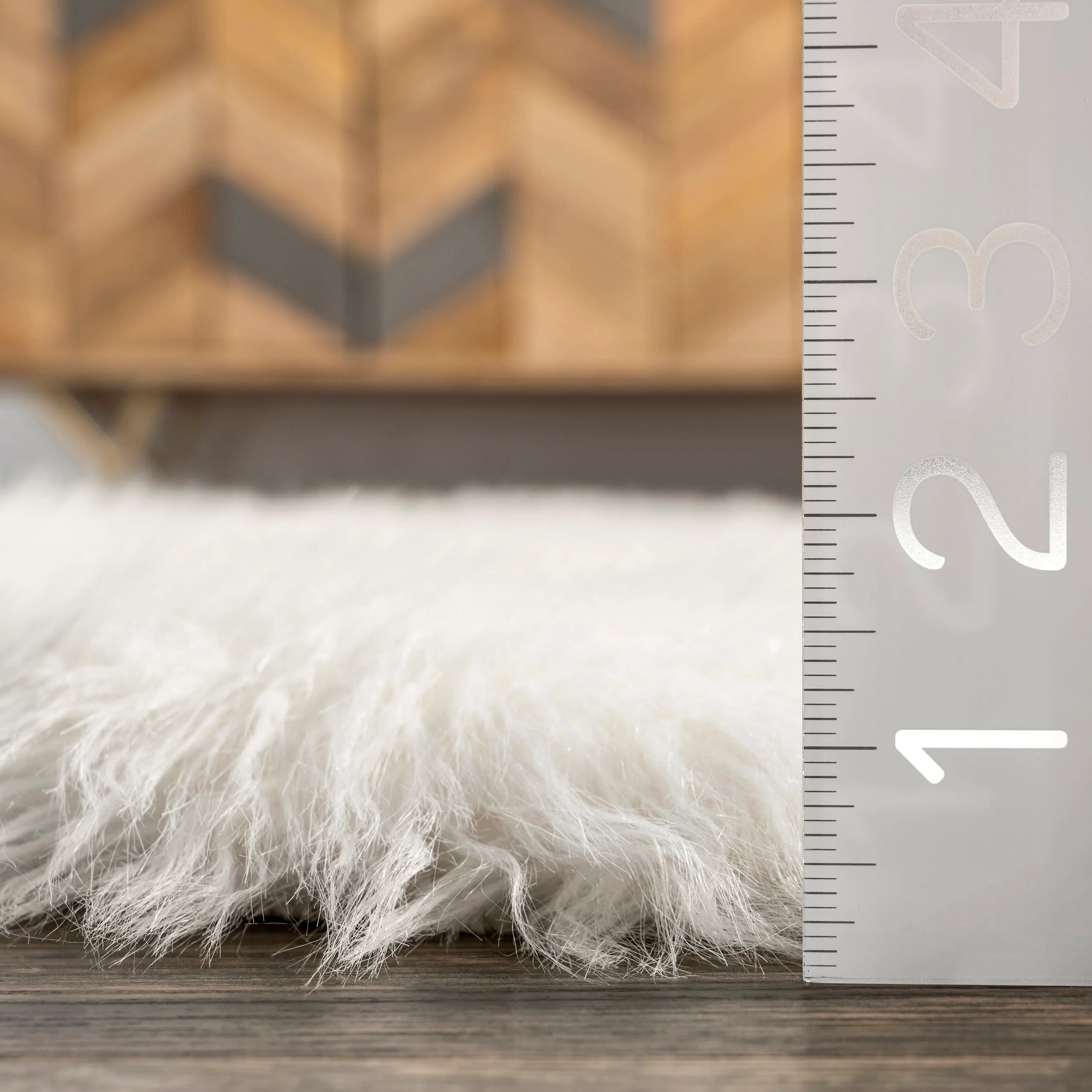 Faux Sheepskin Shag Rug | White - Image 5