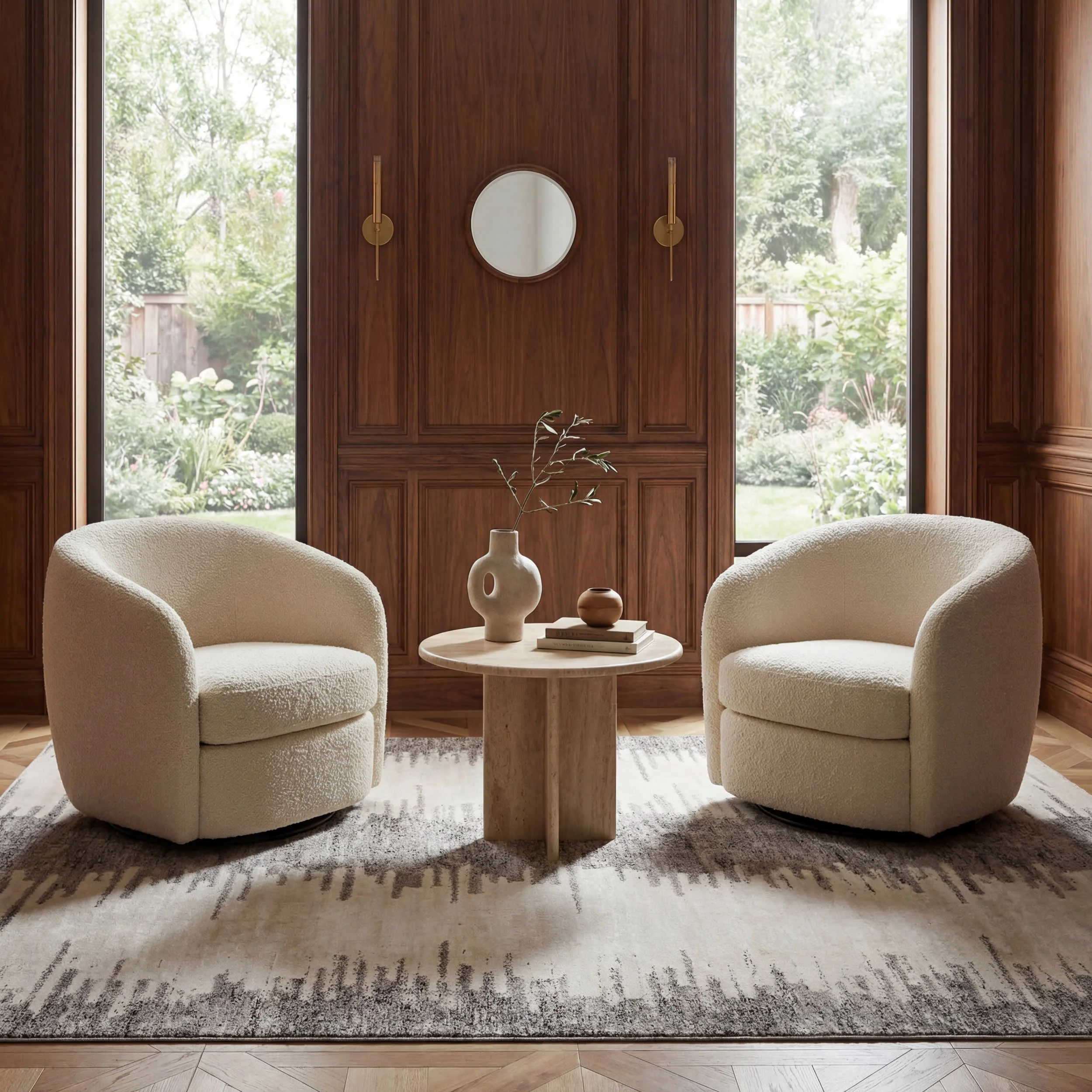 Fauzi Bohemian Washable Rug | Ivory - Image 2