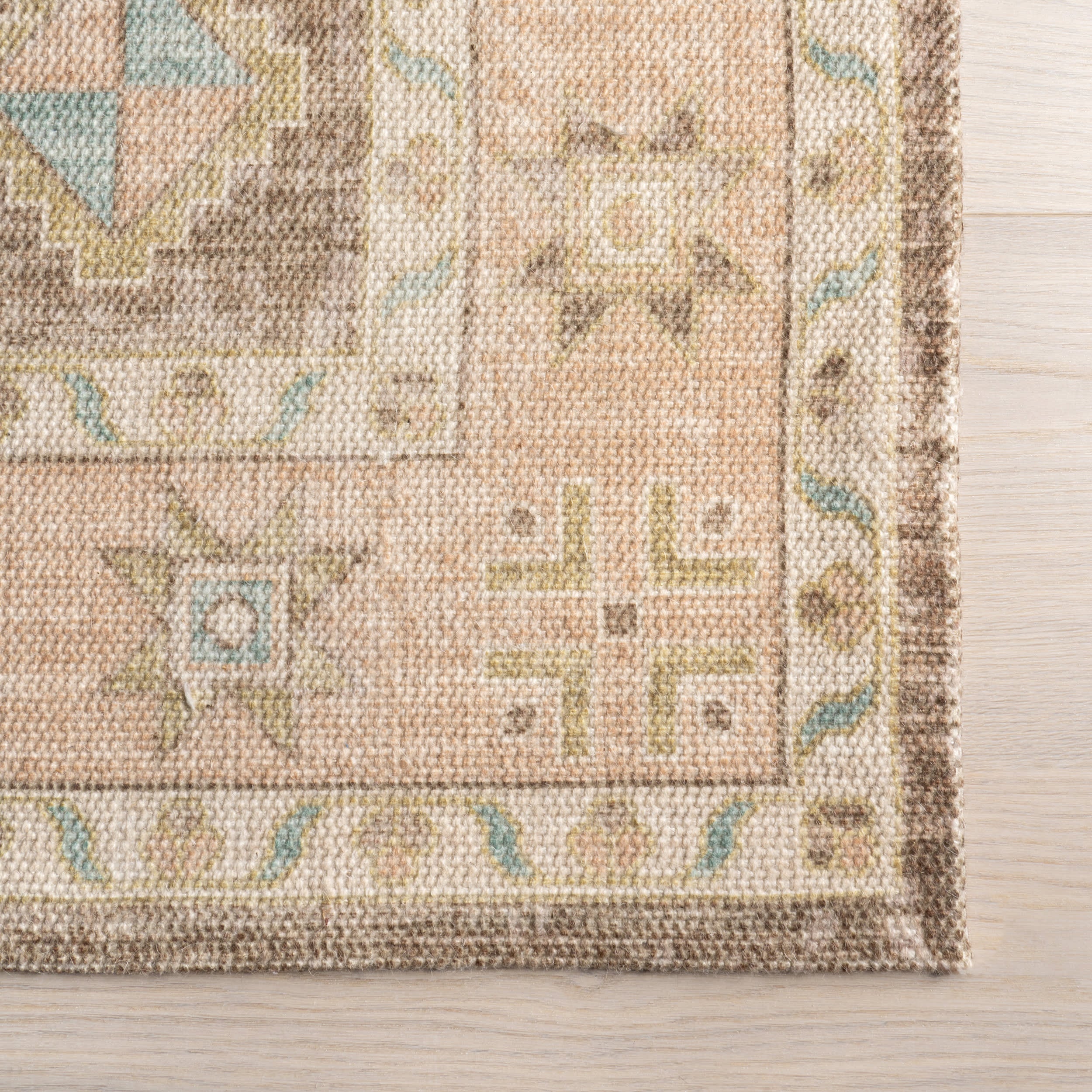 Fawn Medallion Wool and Cotton Rug | Brown - Image 4