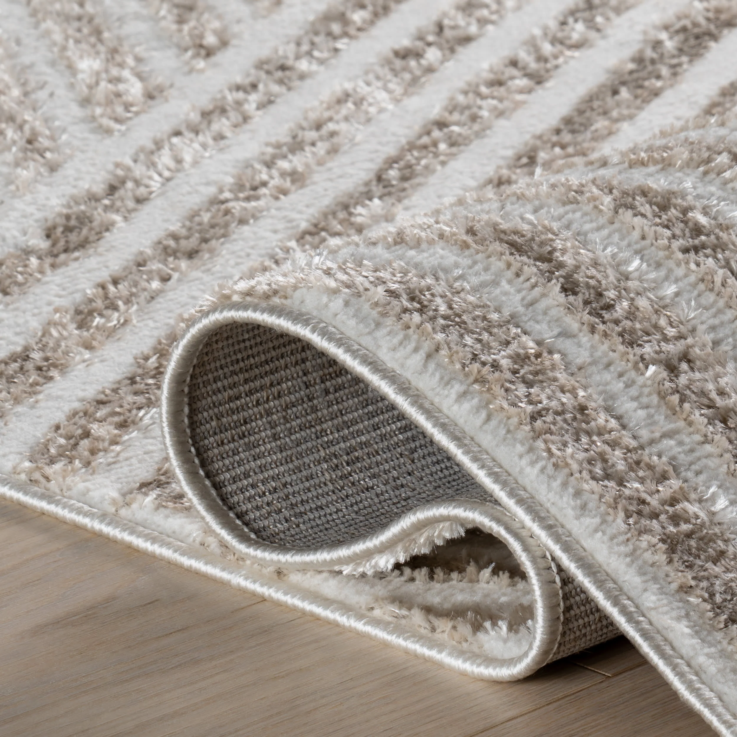 Faya Geometric Rug | Beige - Image 9