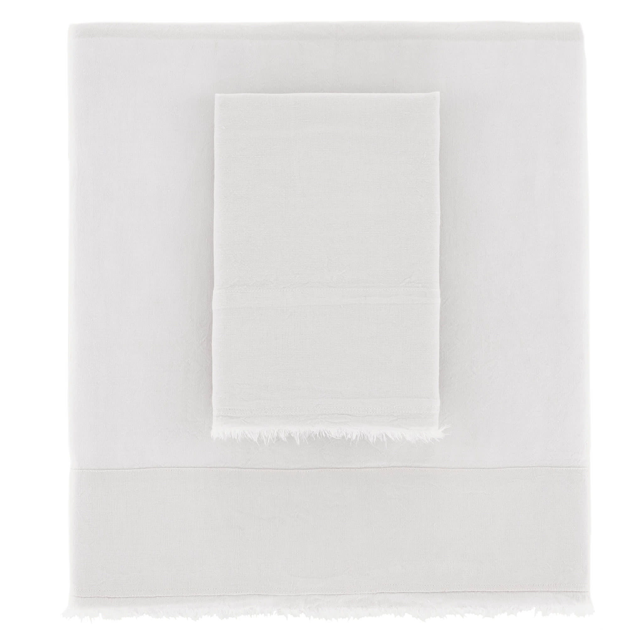 Faye Linen Sheet Set | Plaster - Image 6