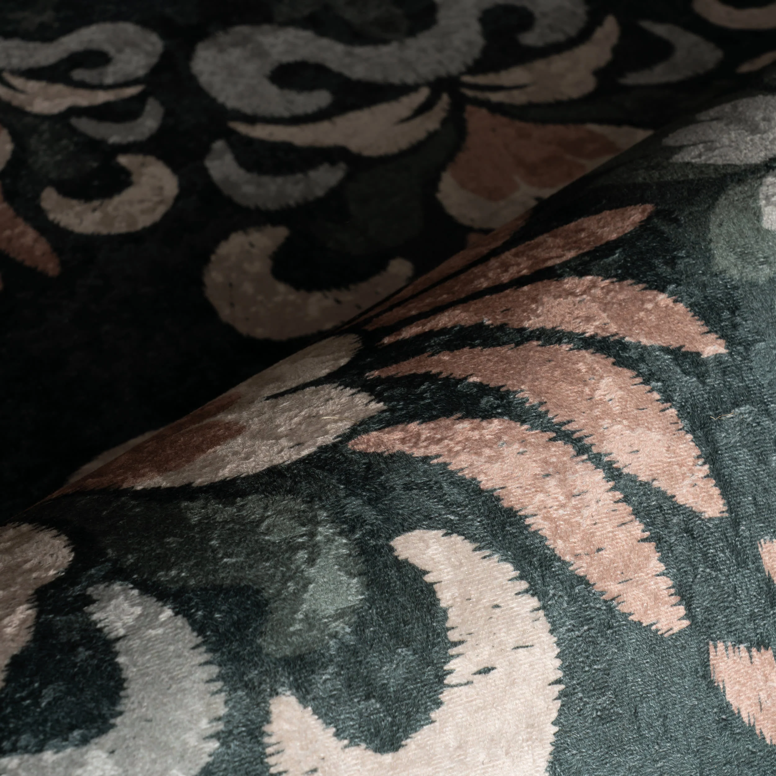 Fayna Floral Washable Rug | Green - Image 3