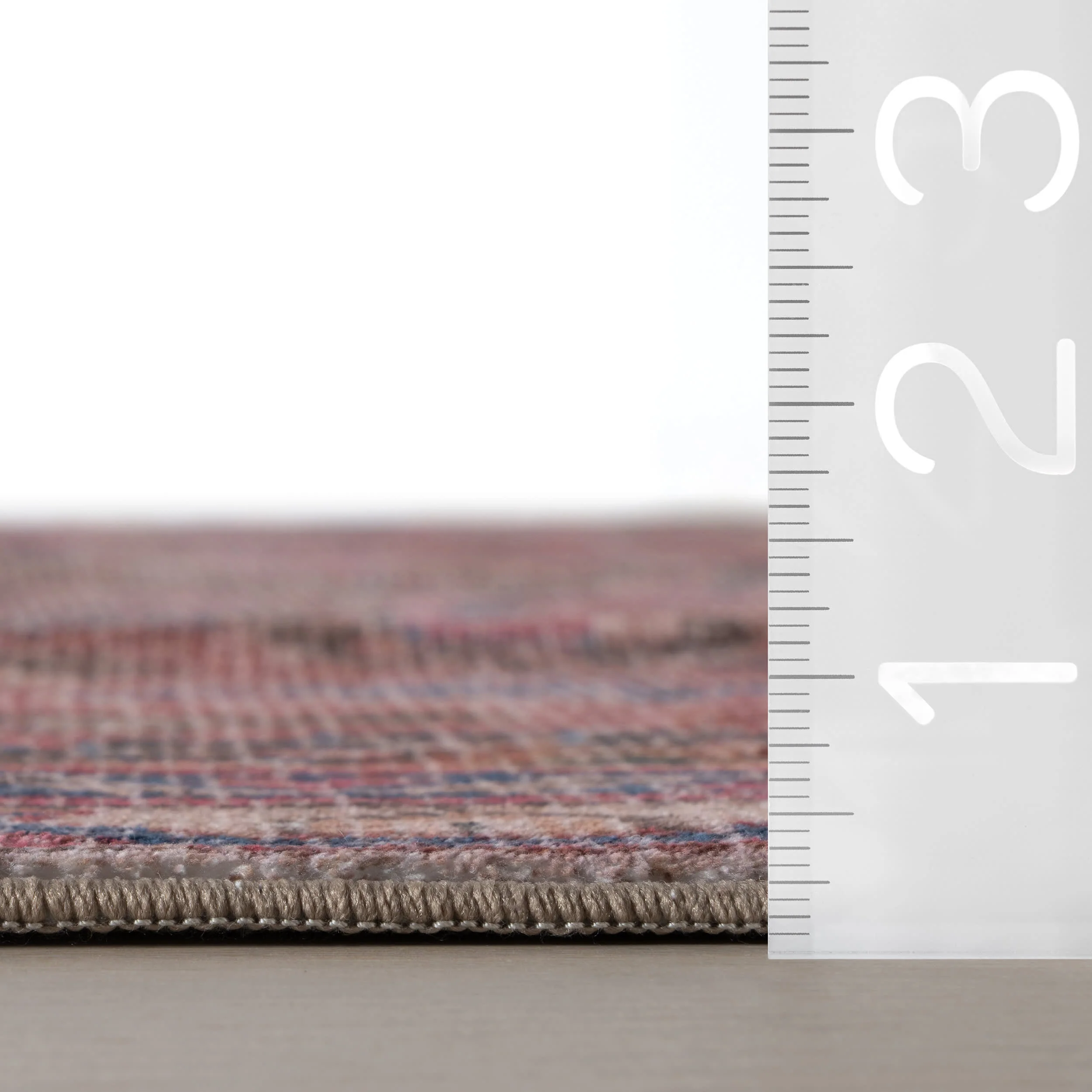 Faza Traditional Medallion Washable Rug | Red - Image 5
