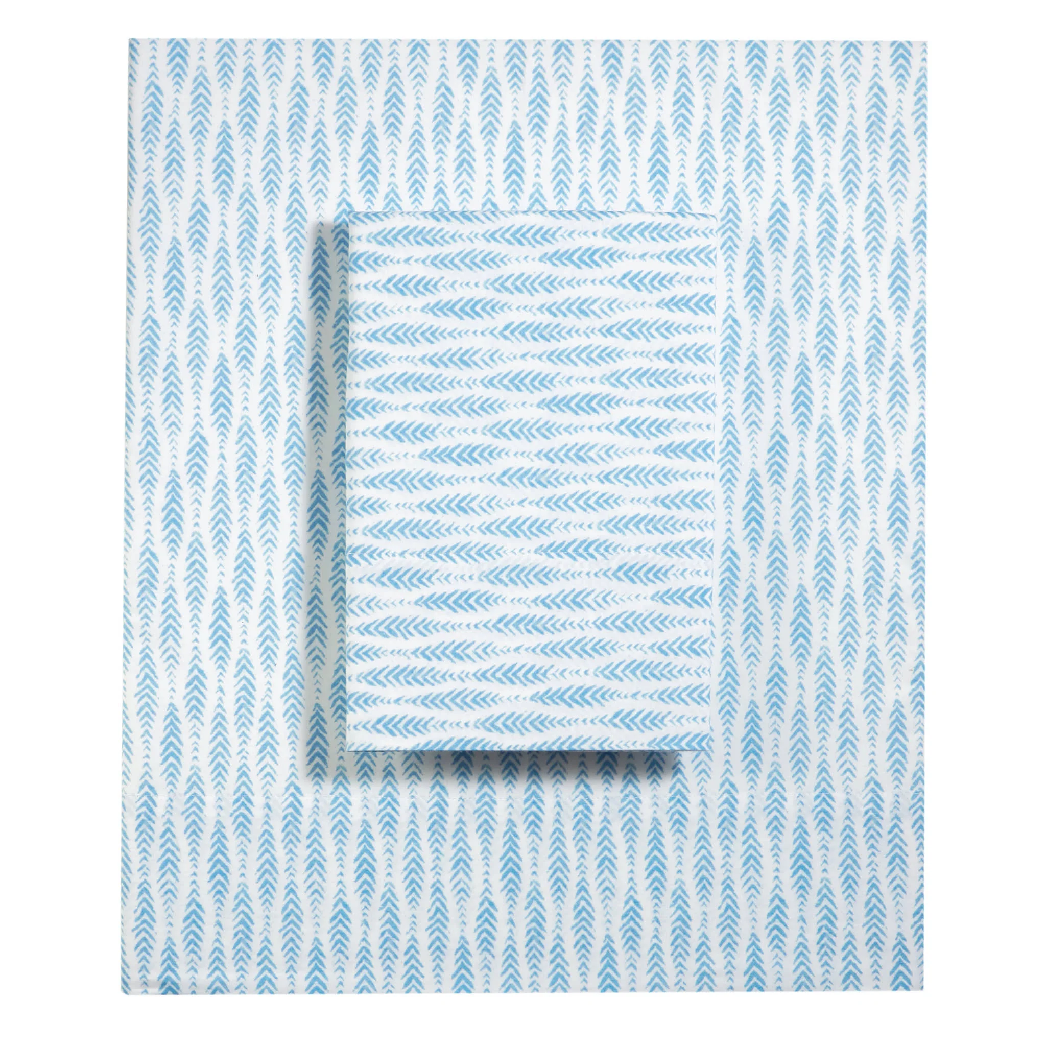 Feather Ogee Pillowcases | French Blue - Image 2