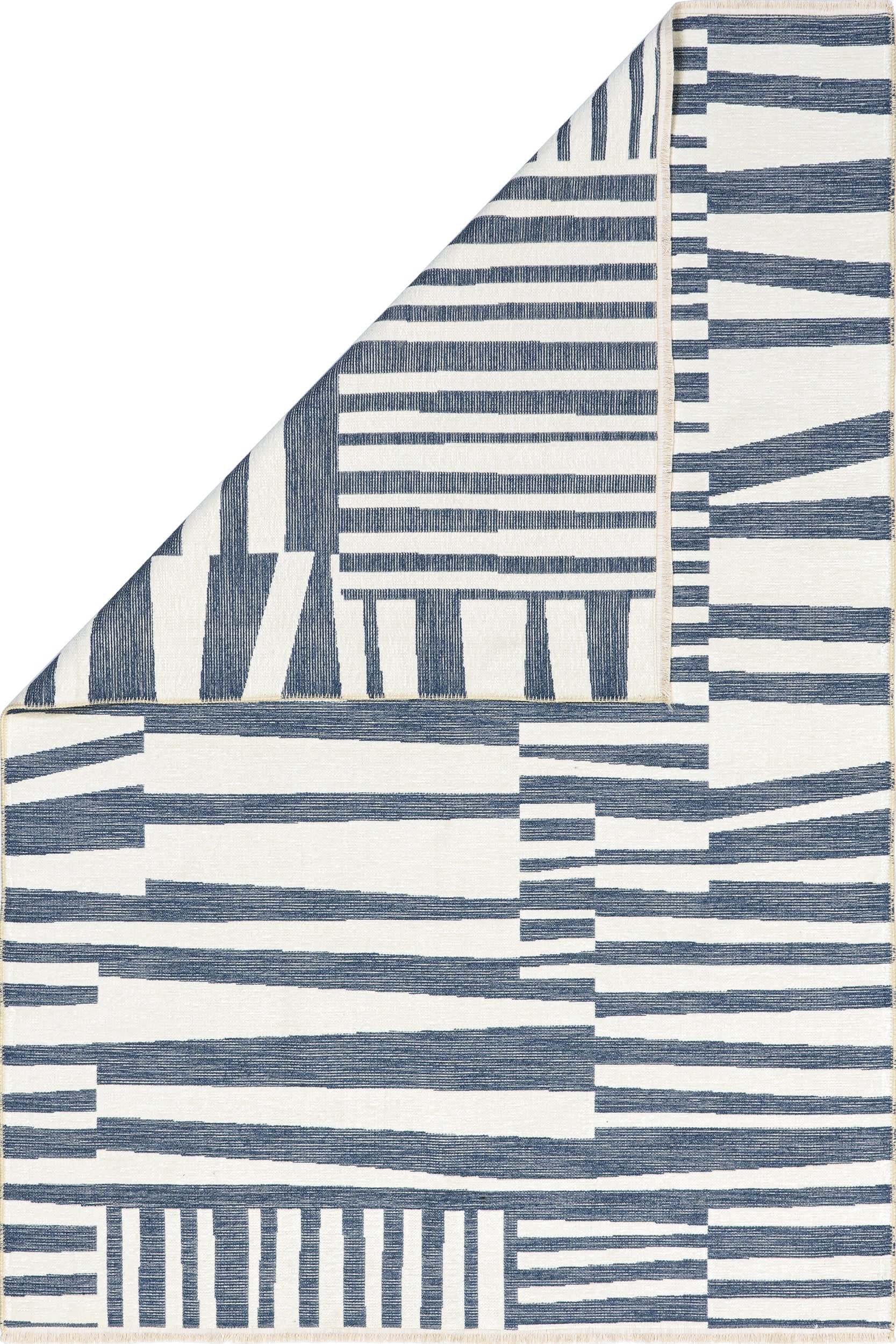 Felipa Abstract Reversible Washable Rug | Blue - Image 4