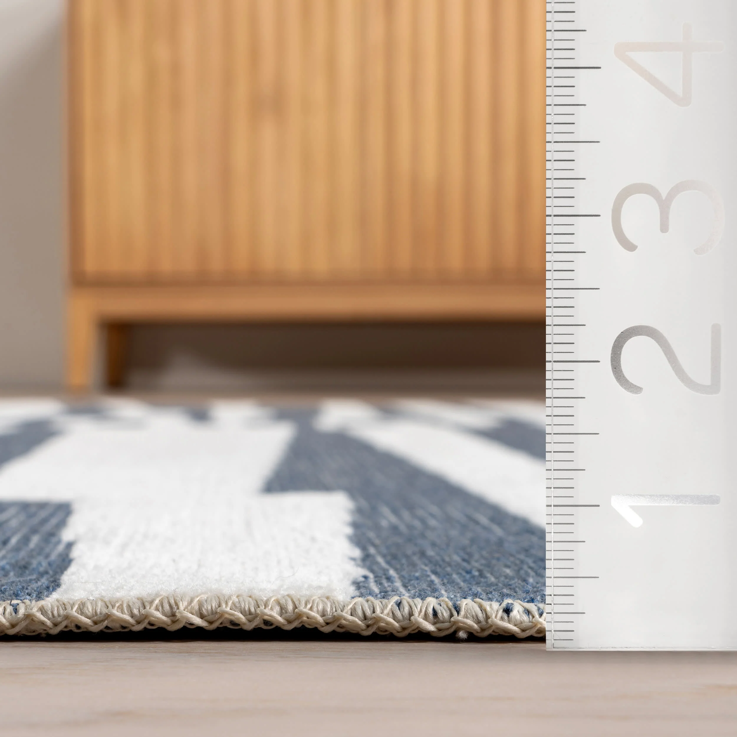 Felipa Abstract Reversible Washable Rug | Blue - Image 6