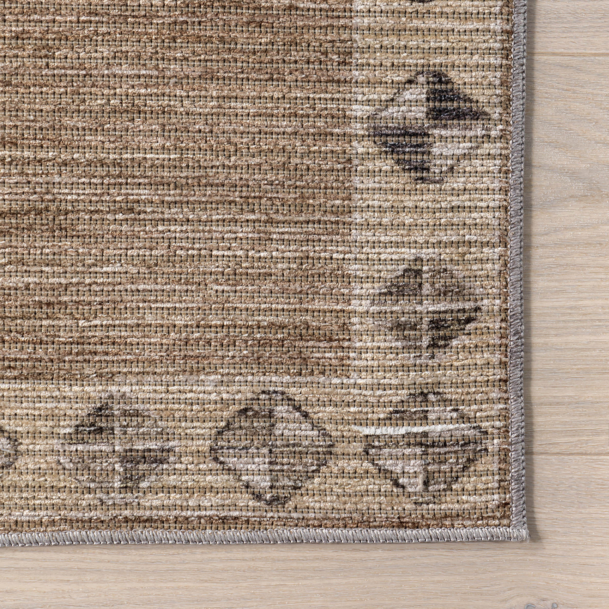 Fennel Diamond Washable Rug | Light Brown - Image 3